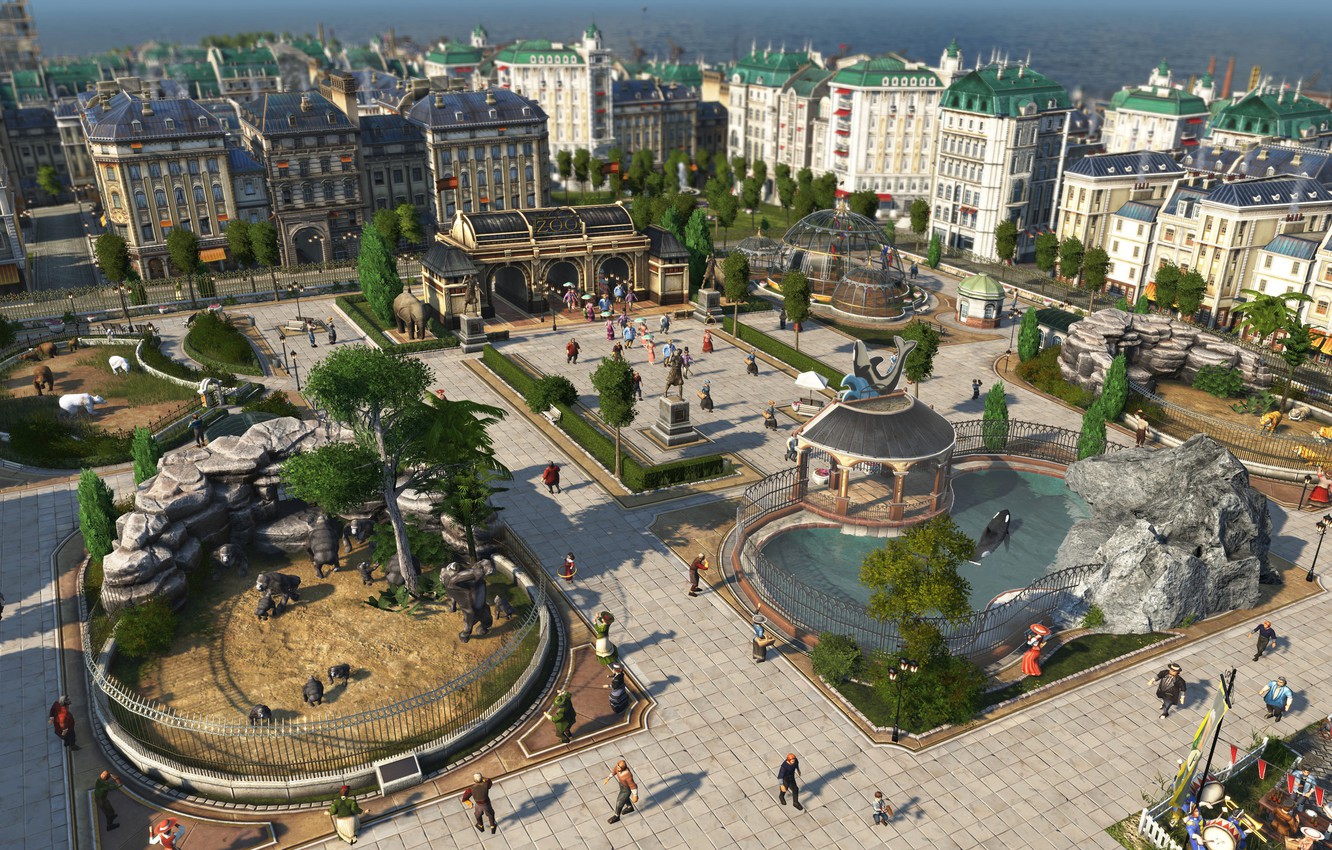 Photo Wallpaper The City, People, Simulator, Gamescom - Beautiful City Anno 1800 - HD Wallpaper 