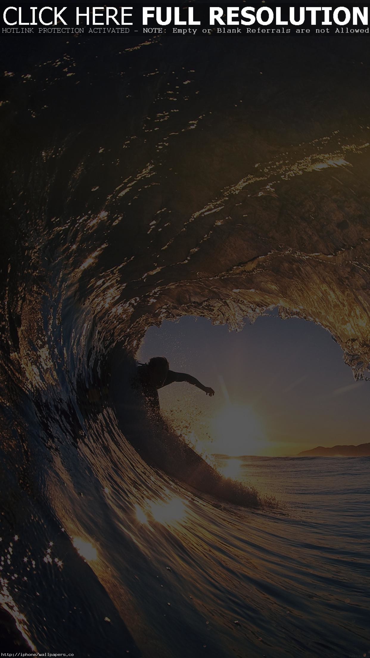 1242x2208, Surf Wave Sea Nature Sunshine Flare Android - Warren Street Tube Station - HD Wallpaper 