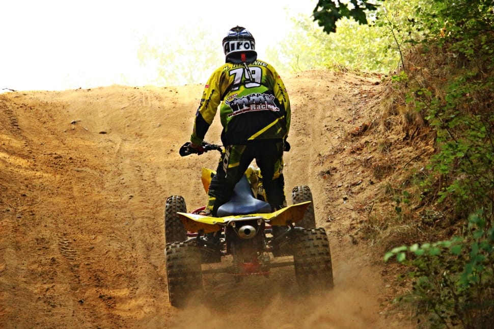 Black And Yellow Atv Quad Bike Preview - Off-roading - HD Wallpaper 
