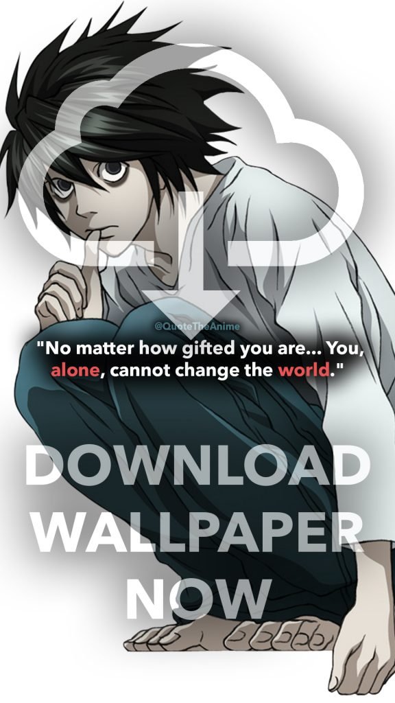 Download Wallpaper Death Note Quotes Lawliet Wallpaper - L From Death Note Wallpaper Quotes - HD Wallpaper 