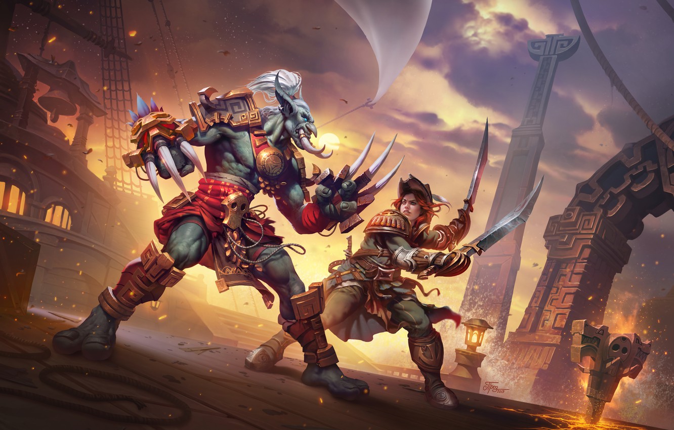 Photo Wallpaper Girl, Blizzard, Warcraft, Art, Ash - World Of Warcraft Battle For Azeroth - HD Wallpaper 