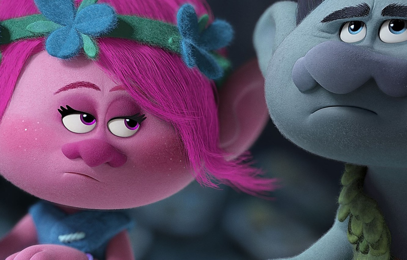 Photo Wallpaper Fantasy, Forest, Magic, Flower, Pink - Britany De La Pelicula Trolls - HD Wallpaper 