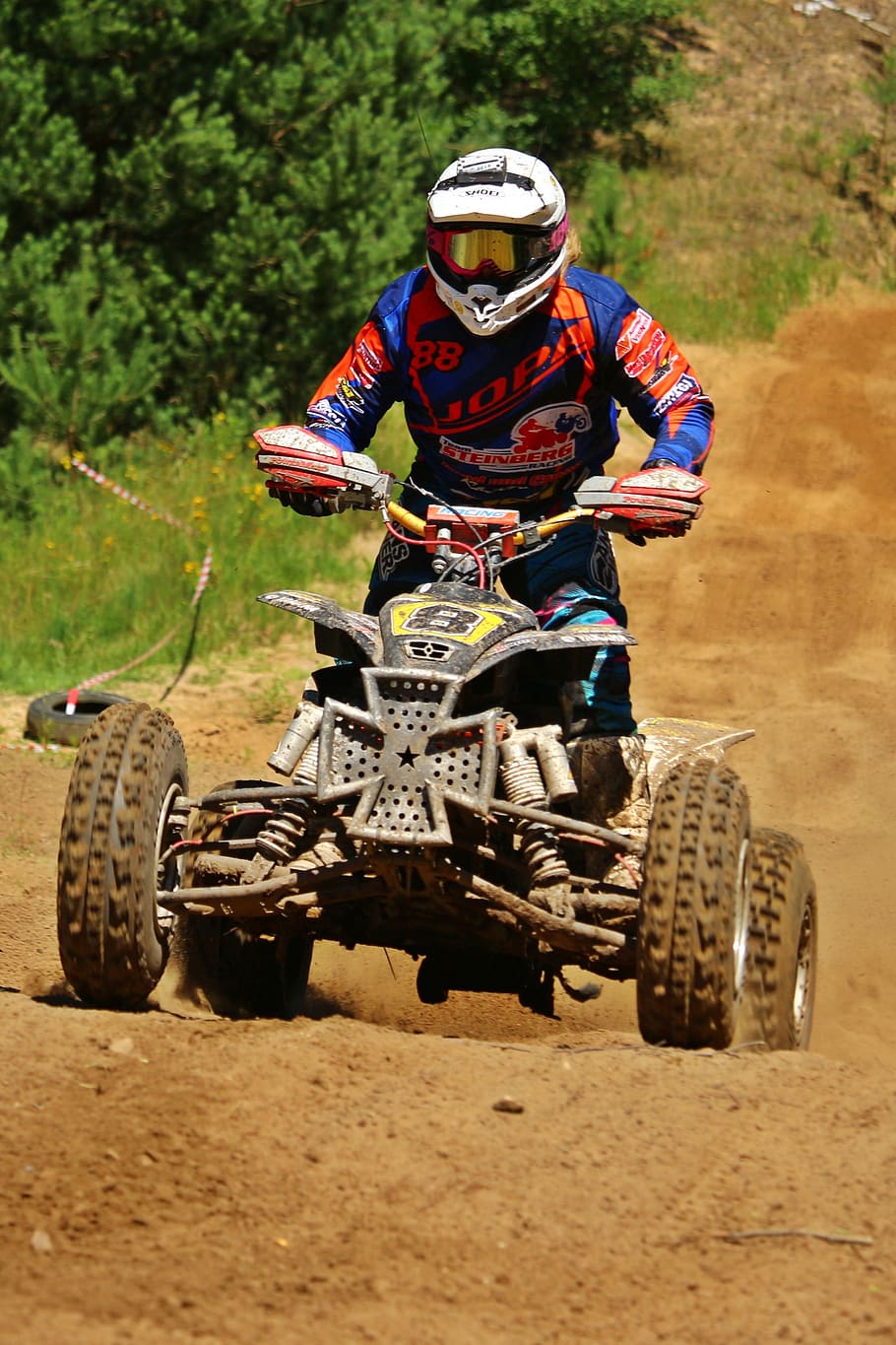 Motocross, Quad, Atv, Quad Race, Enduro, All-terrain - Motocross Quad - HD Wallpaper 