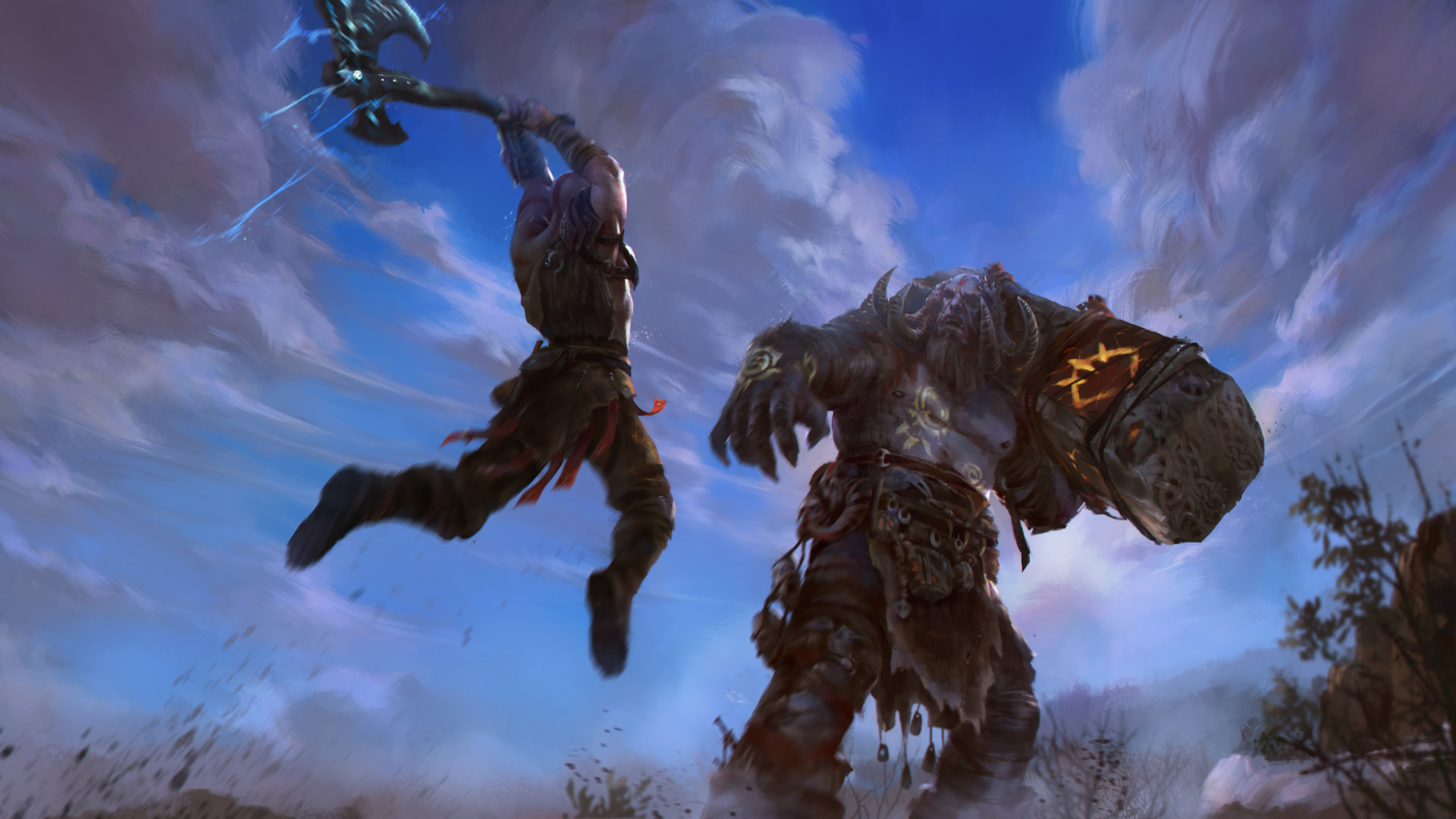 Wallpaper Of Kratos, God Of War, Troll, Warrior, Art - Troll Warrior Art - HD Wallpaper 