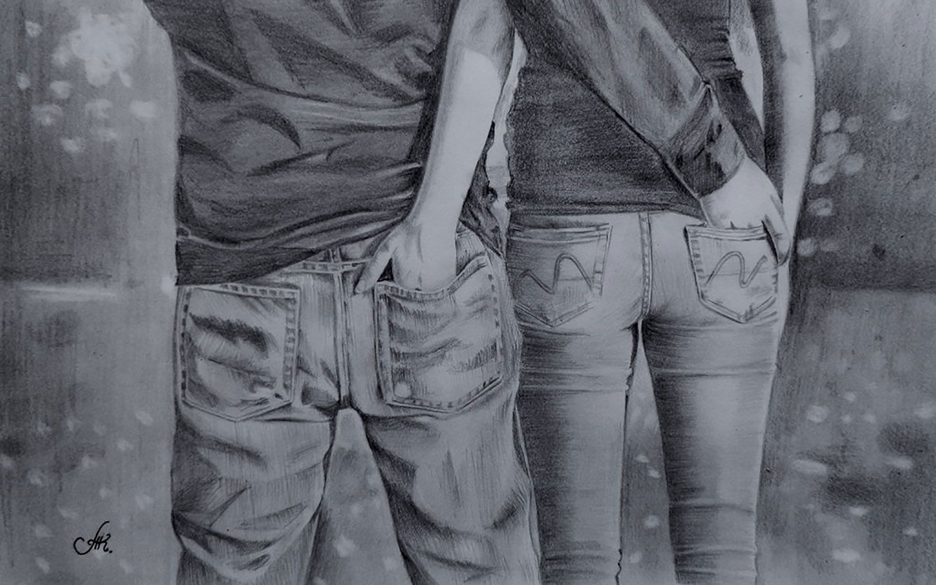 Cute Romantic Sketches Couple - 1920x1200 Wallpaper Cute Romantic Sketches Couple - 1920x1200 Wallpaper