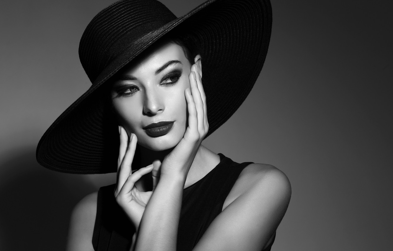 Photo Wallpaper Look, Style, Girl, Nicole, Style, Beautiful - Elegant Woman Black And White - HD Wallpaper 