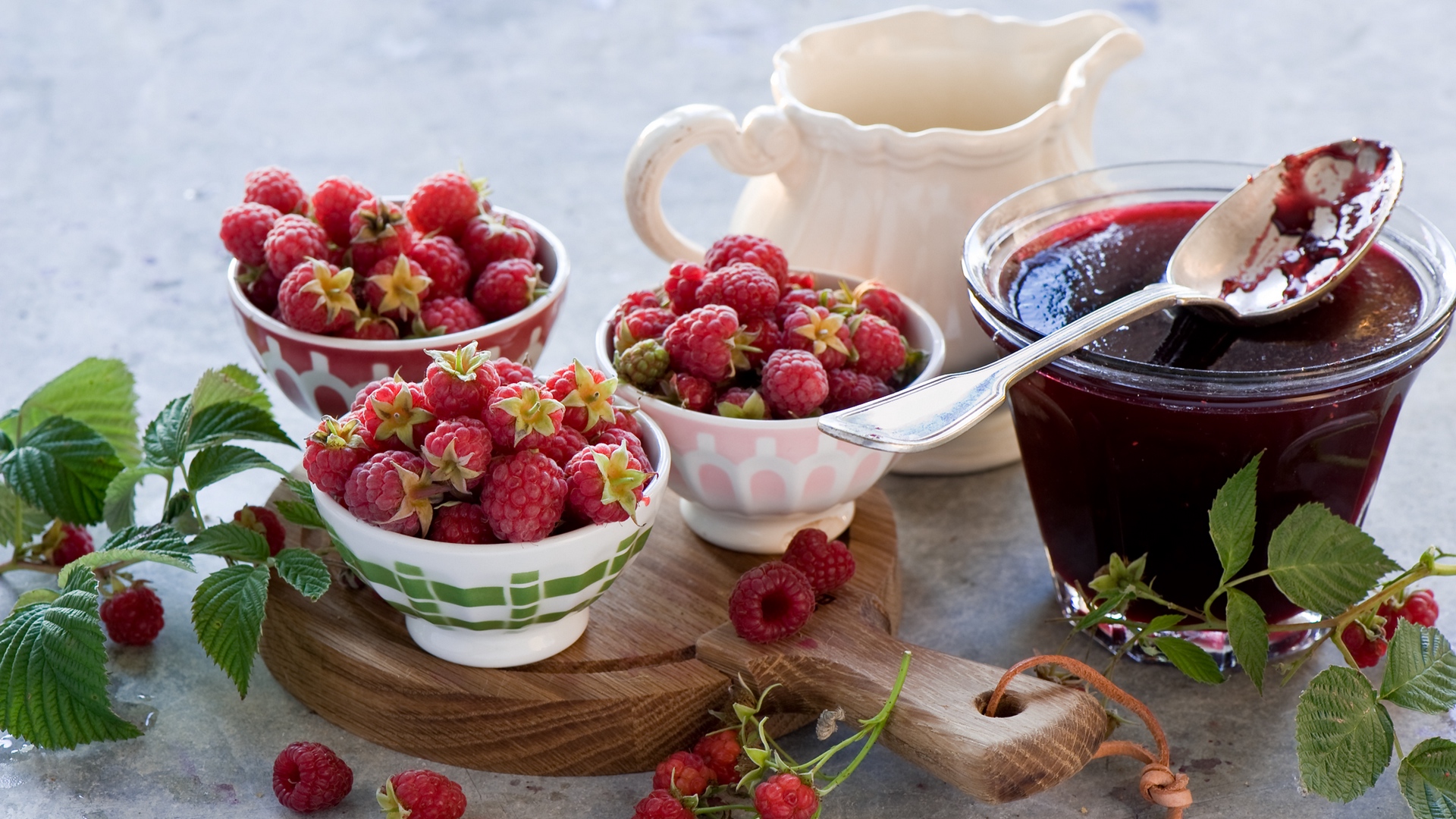 Wallpaper Raspberry, Jam, Fruit, Dishes - 1920x1080 Wallpaper - teahub.io
