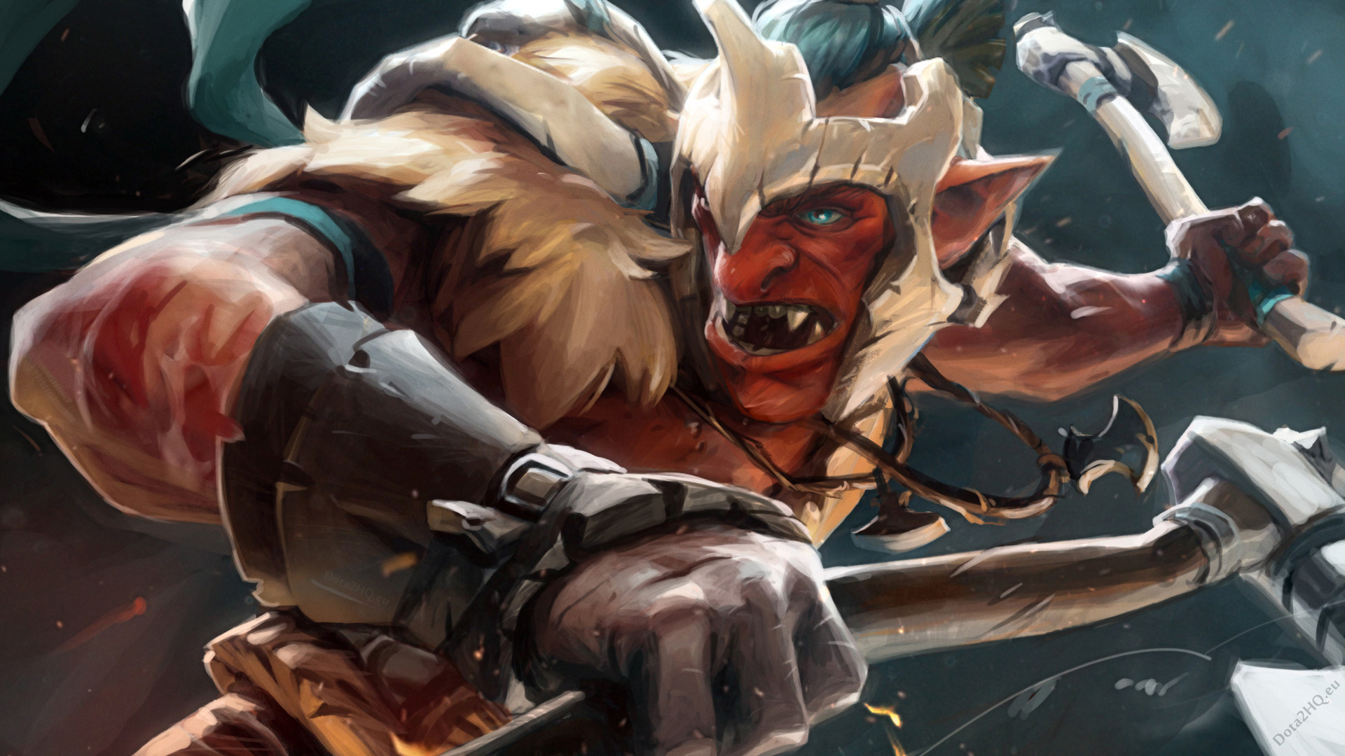 Wallpaper Troll Warlord Fury Face Dota 2 - Dota 2 Wallpaper Troll Warlord - HD Wallpaper 