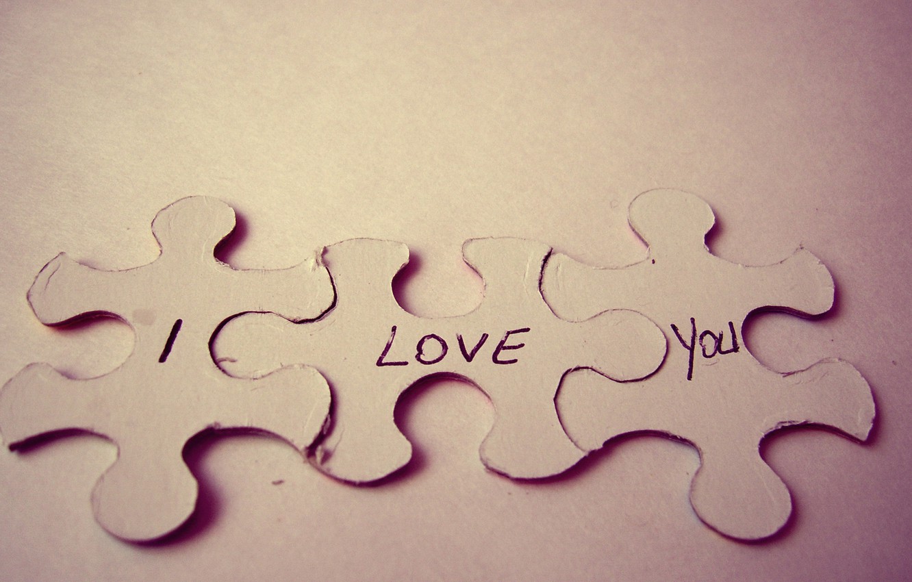 Photo Wallpaper Background, Text, Macro, Love, Puzzles, - Puzzle Pieces Of Love - HD Wallpaper 