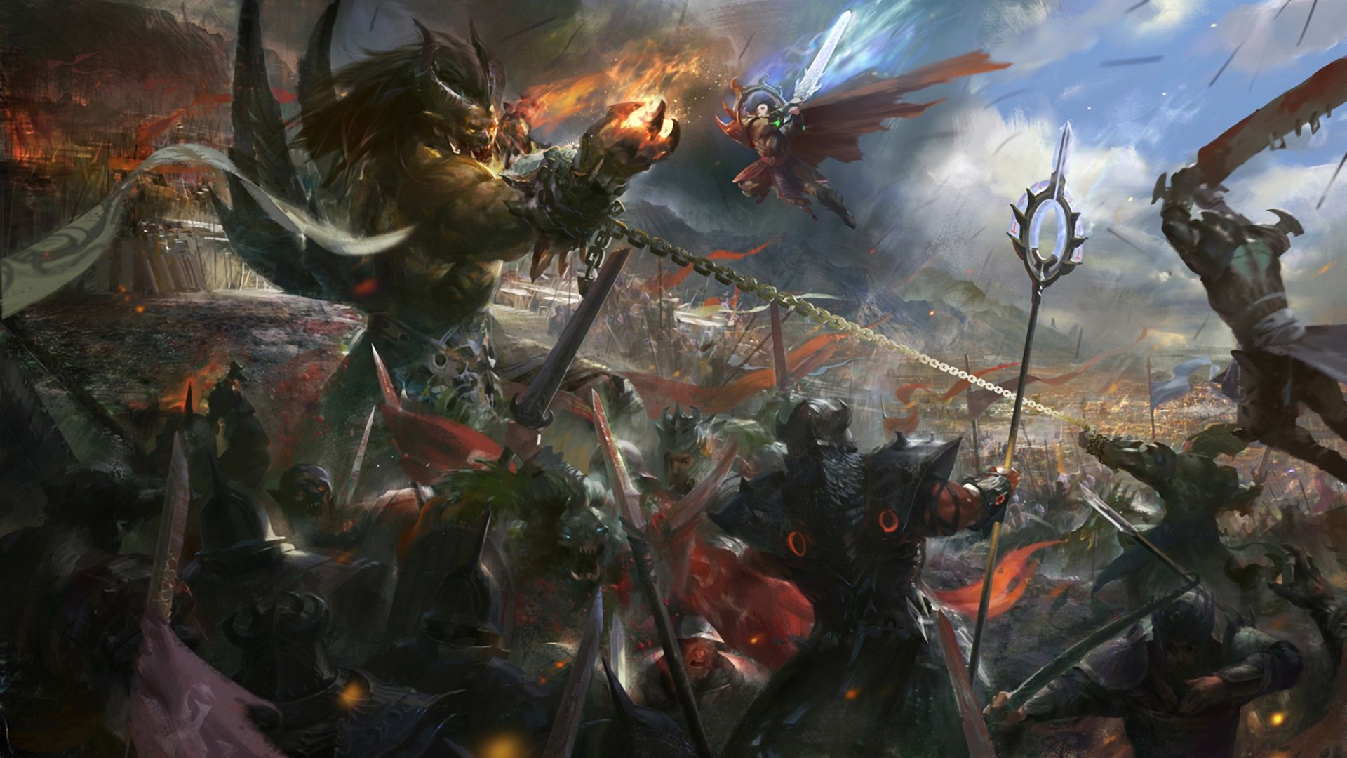 Fantasy Battle - HD Wallpaper 