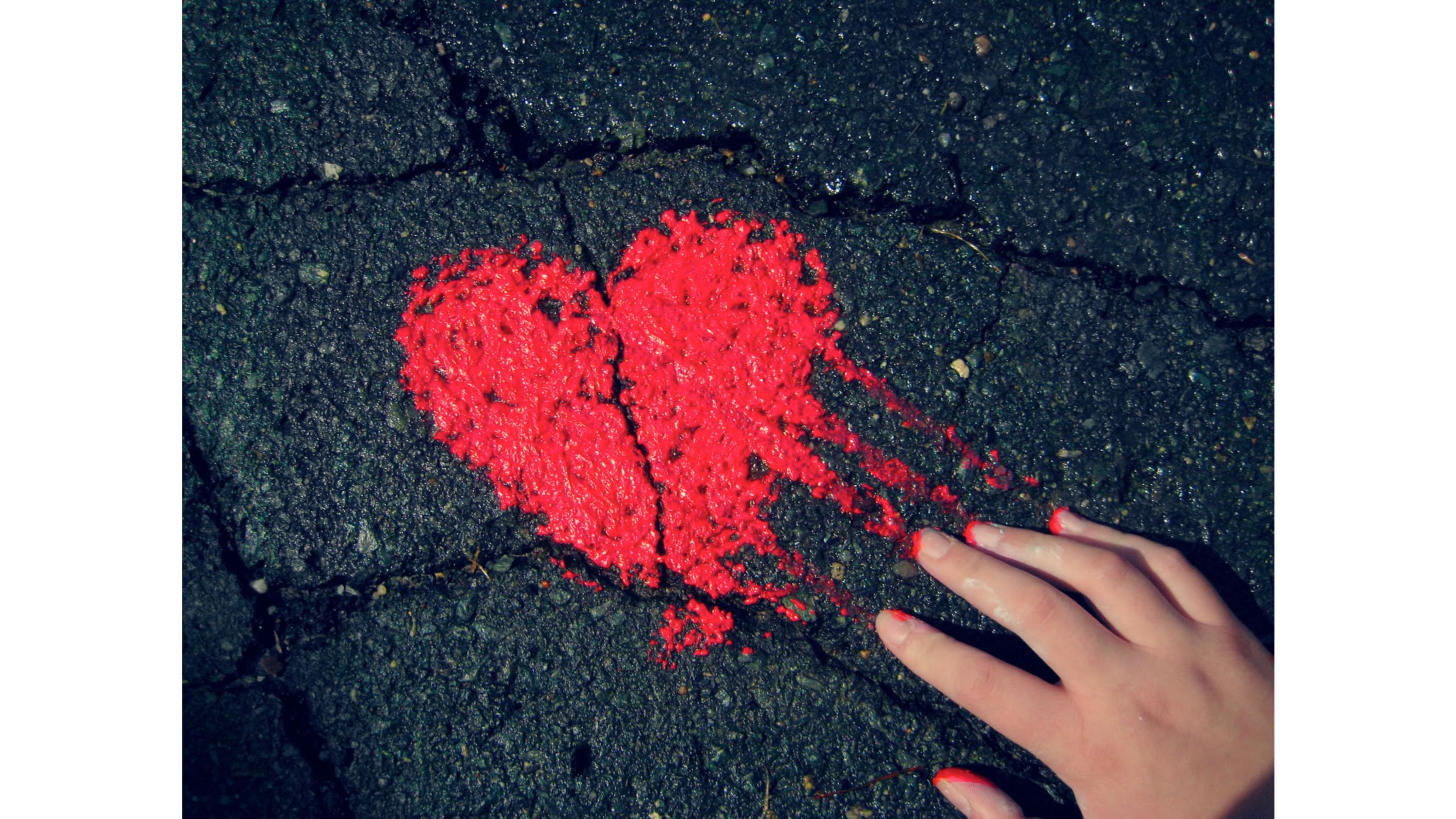 Writing It Out Love S Wallpaper - Love Heart Painting Image In Hd - HD Wallpaper 