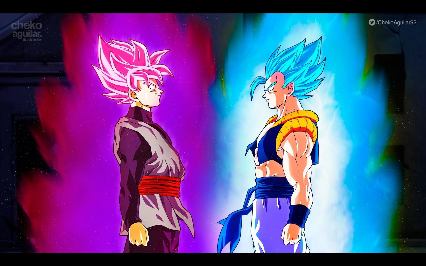 Free Download Dragon Ball Super Background Id - Goku Black Rose Vs Goku Blue - HD Wallpaper 