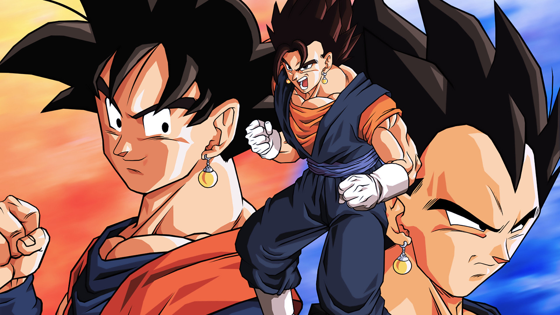Awesome Dragon Ball Z Free Background Id - Goku Vegeta And Vegito - HD Wallpaper 