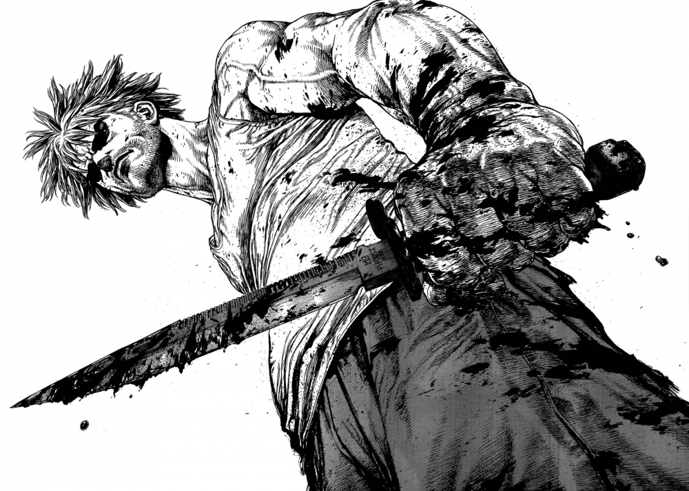 Sun Ken Rock, Manga, Ken Kitano, Knife, Black And White - Sun Ken Rock Art - HD Wallpaper 