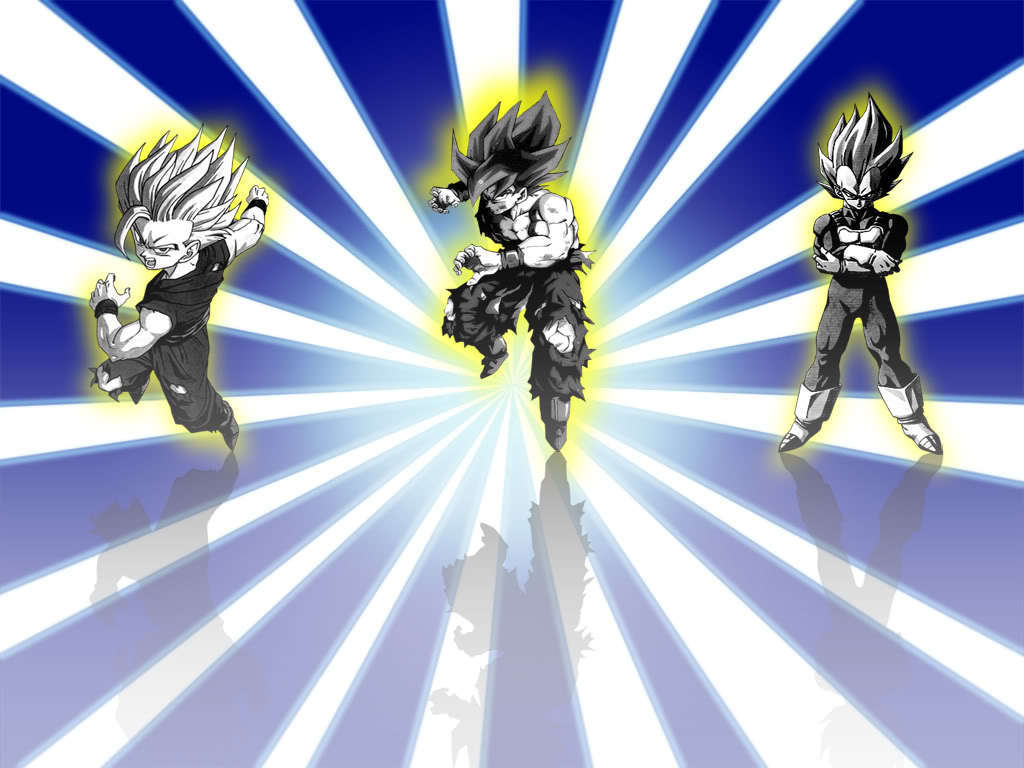 Ssj Goku, Vegeta And Gohan - Dragon Ball Z Goku - HD Wallpaper 