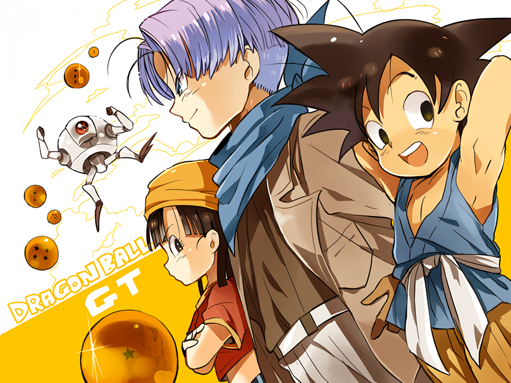 Dragon Ball Gt, Giru, Trunks, Pan, Goku - Goku Pan And Trunks - HD Wallpaper 