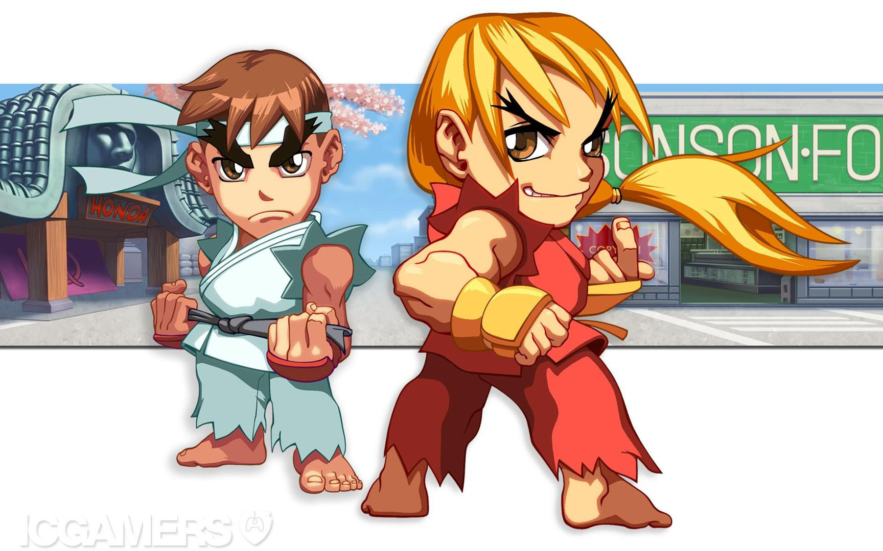 Lil Ken And Ryu - Ken Street Fighter Ii - HD Wallpaper 