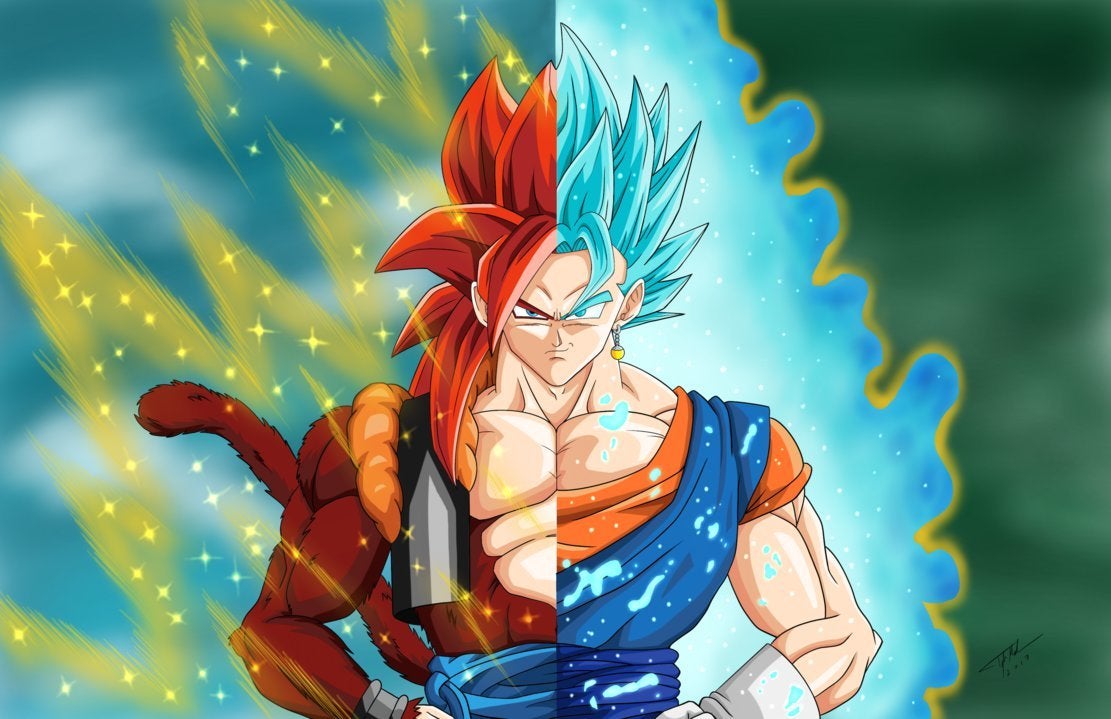 Vegito Blue Vs Ssj4 Gogeta - HD Wallpaper 