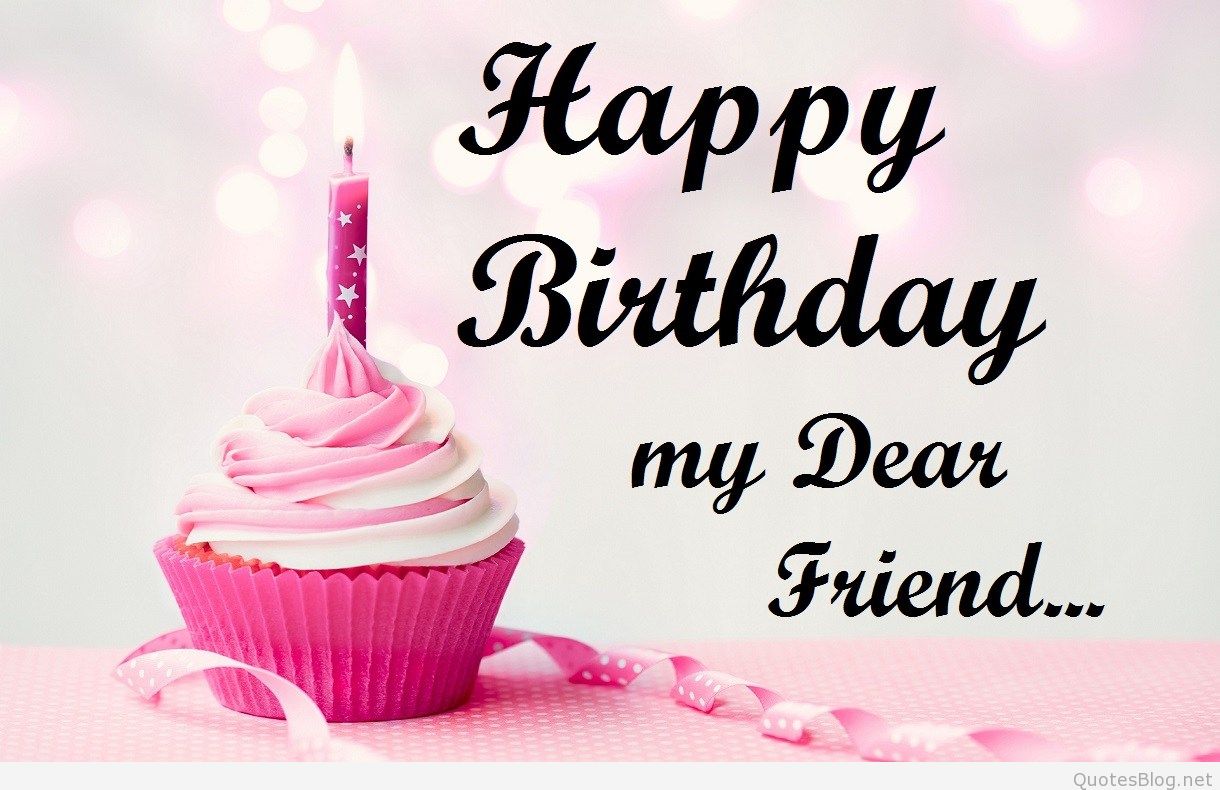 Download Happy Birthday My Friend Images - Cupcake - HD Wallpaper 