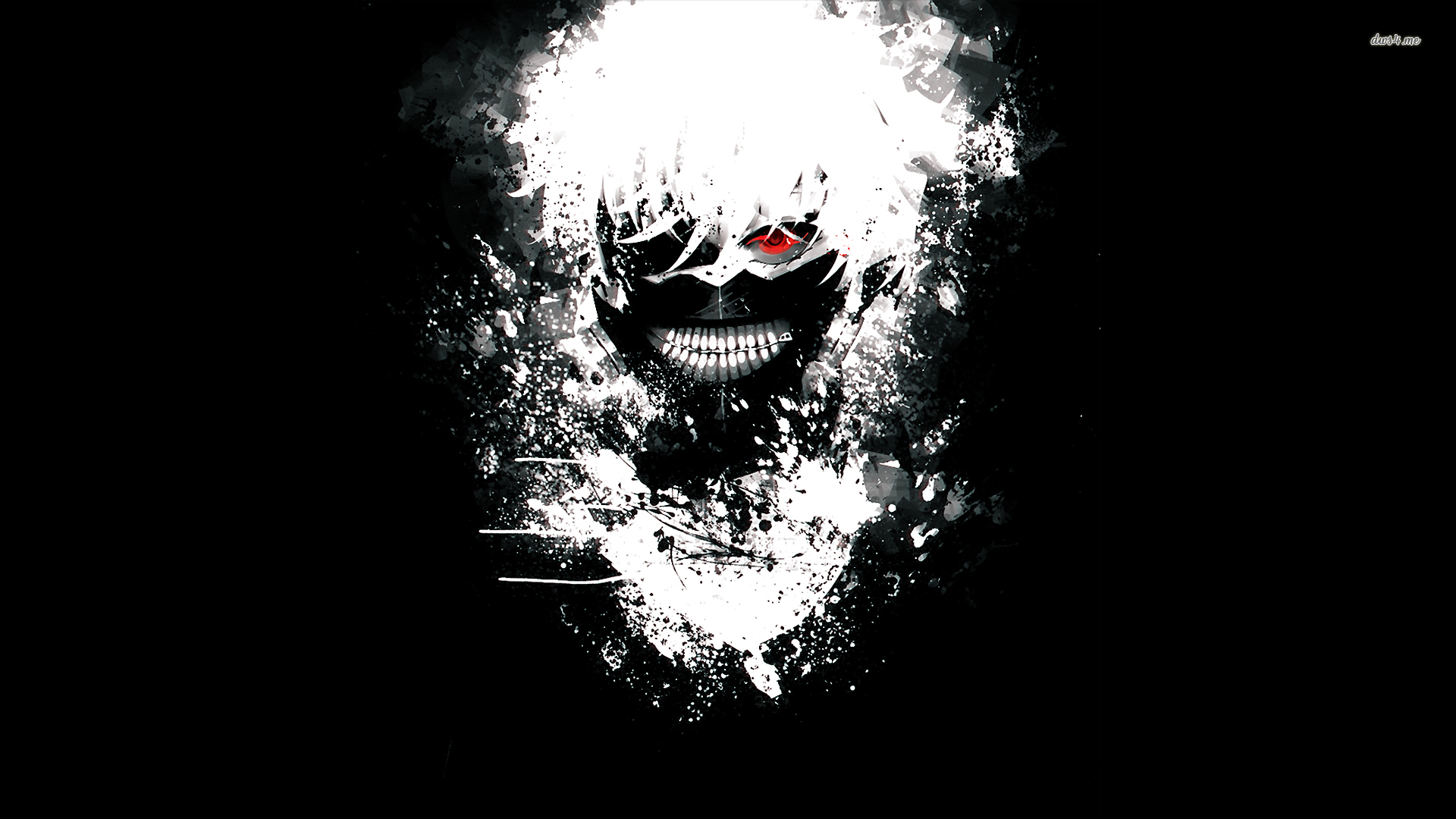 Tokyo Ghoul Black Background - HD Wallpaper 