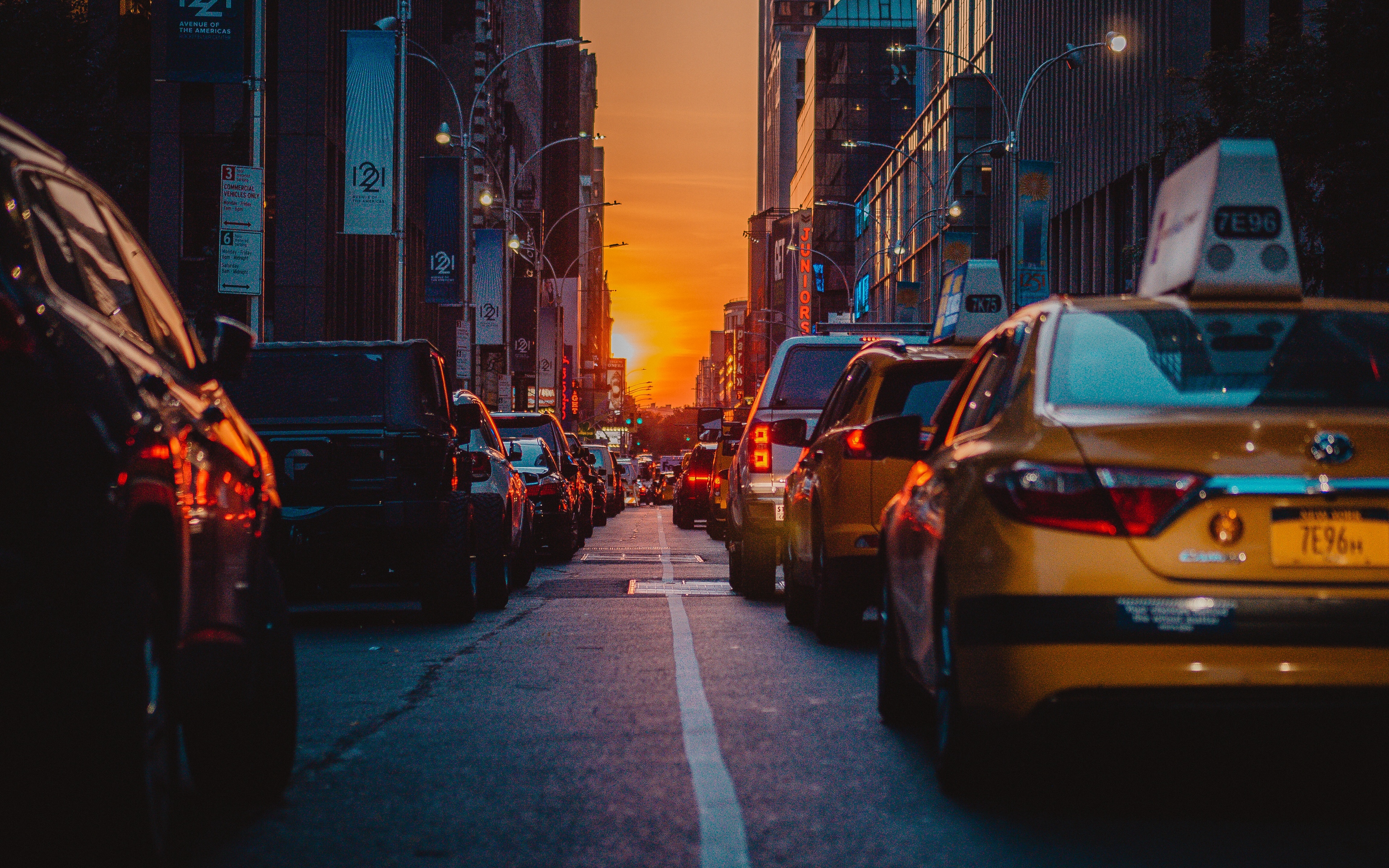 4k, New York City, Street, Traffic Jam, Manhattan, - New York Streets High Resolution - HD Wallpaper 
