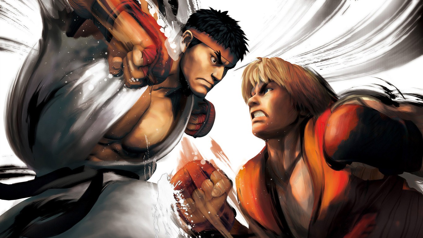 Ryu Vs Ken-street Fighter 5 Game Hd Wallpaper2012 - Street Fighter 5 Ryu And Ken - HD Wallpaper 