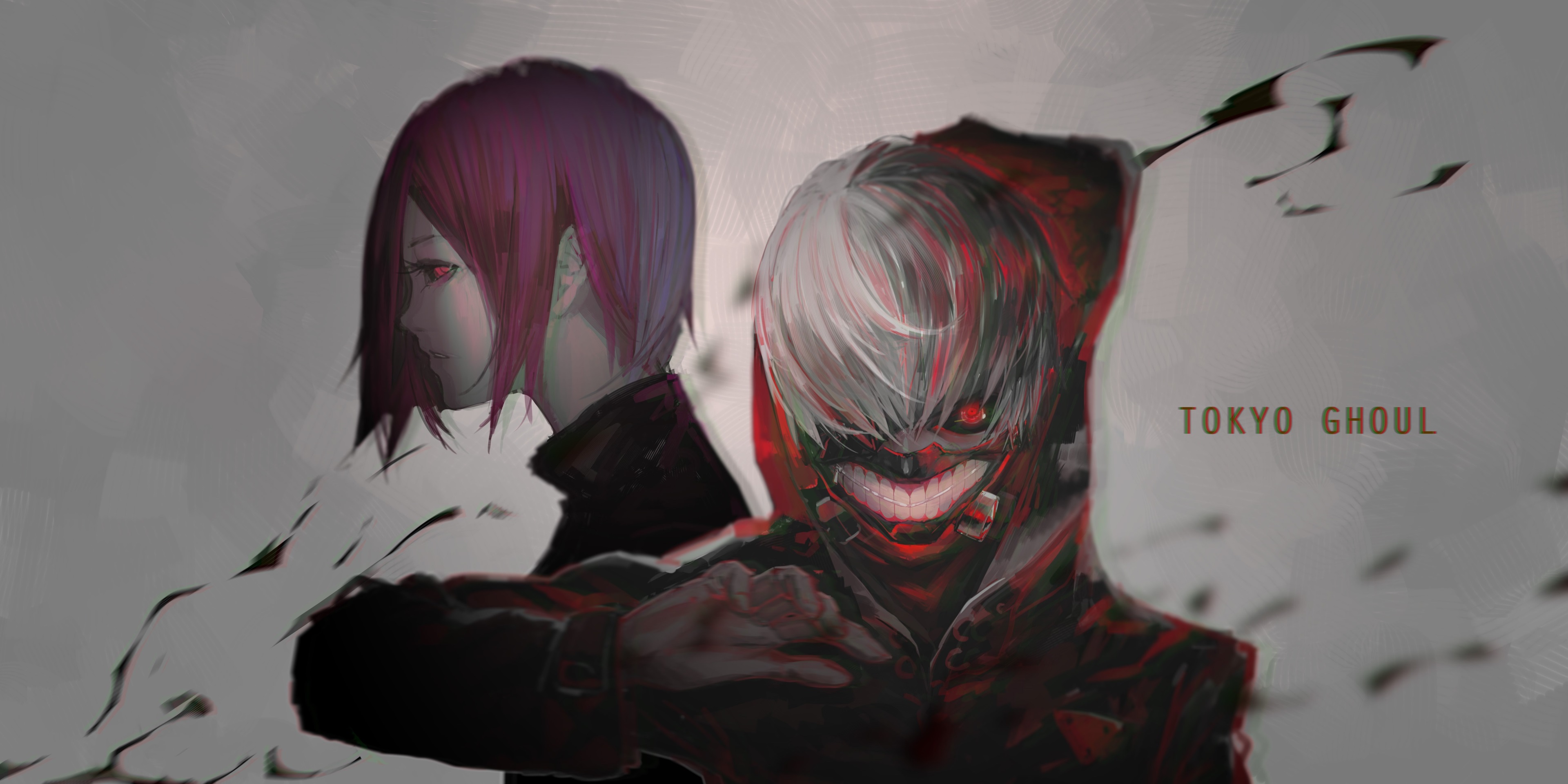 Touka Ken Kaneki Tokyo Ghoul Drawings - HD Wallpaper 