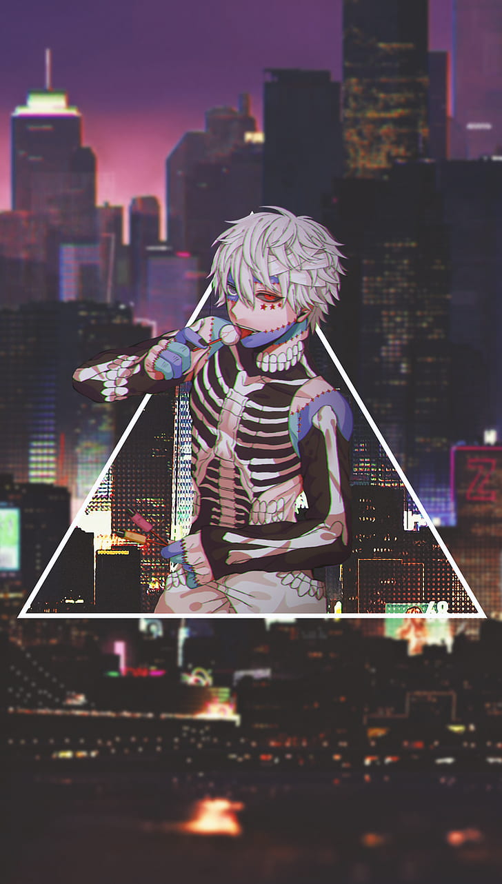 Anime, Anime Boys, Tokyo Ghoul, Picture In Picture, - Iphone 4 Cyberpunk - HD Wallpaper 