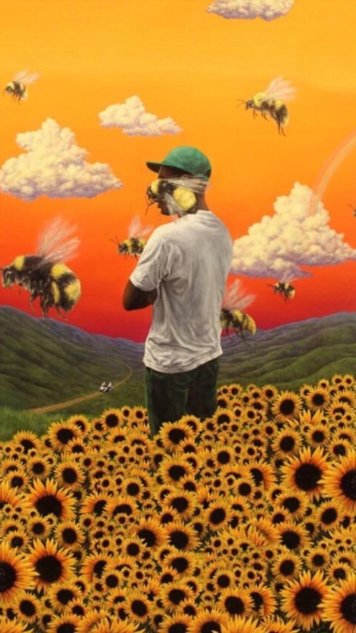 Album, Background, And Flower Image - Flower Boy Canvas Print - HD Wallpaper 