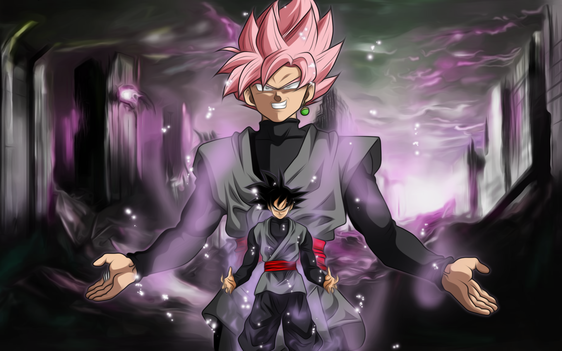 Super Saiyan Rose, Art, Dragon Ball Super, Goku Black, - Dragon Ball Super Black - HD Wallpaper 