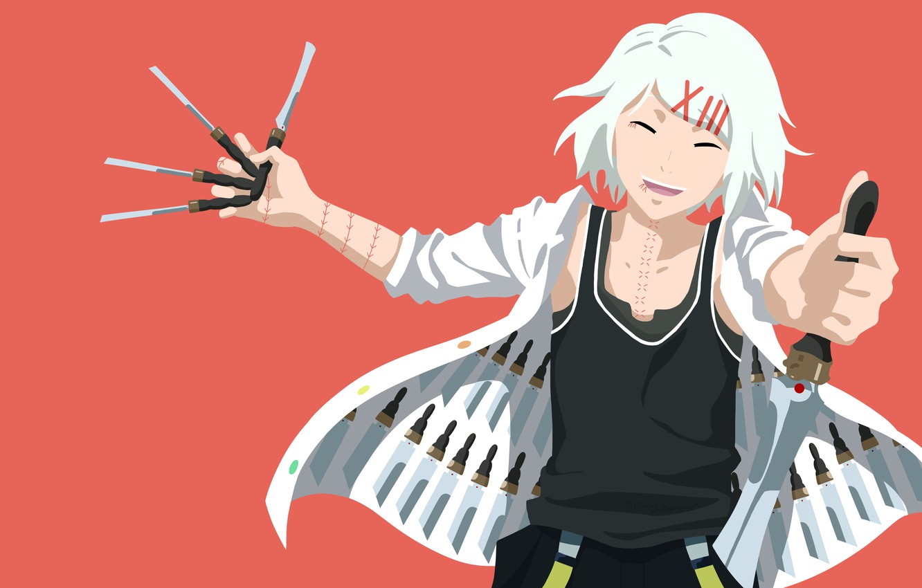 Photo Wallpaper Anime, Blade, Assassin, Manga, Japanese, - Minimalist Wallpaper Tokyo Ghoul - HD Wallpaper 