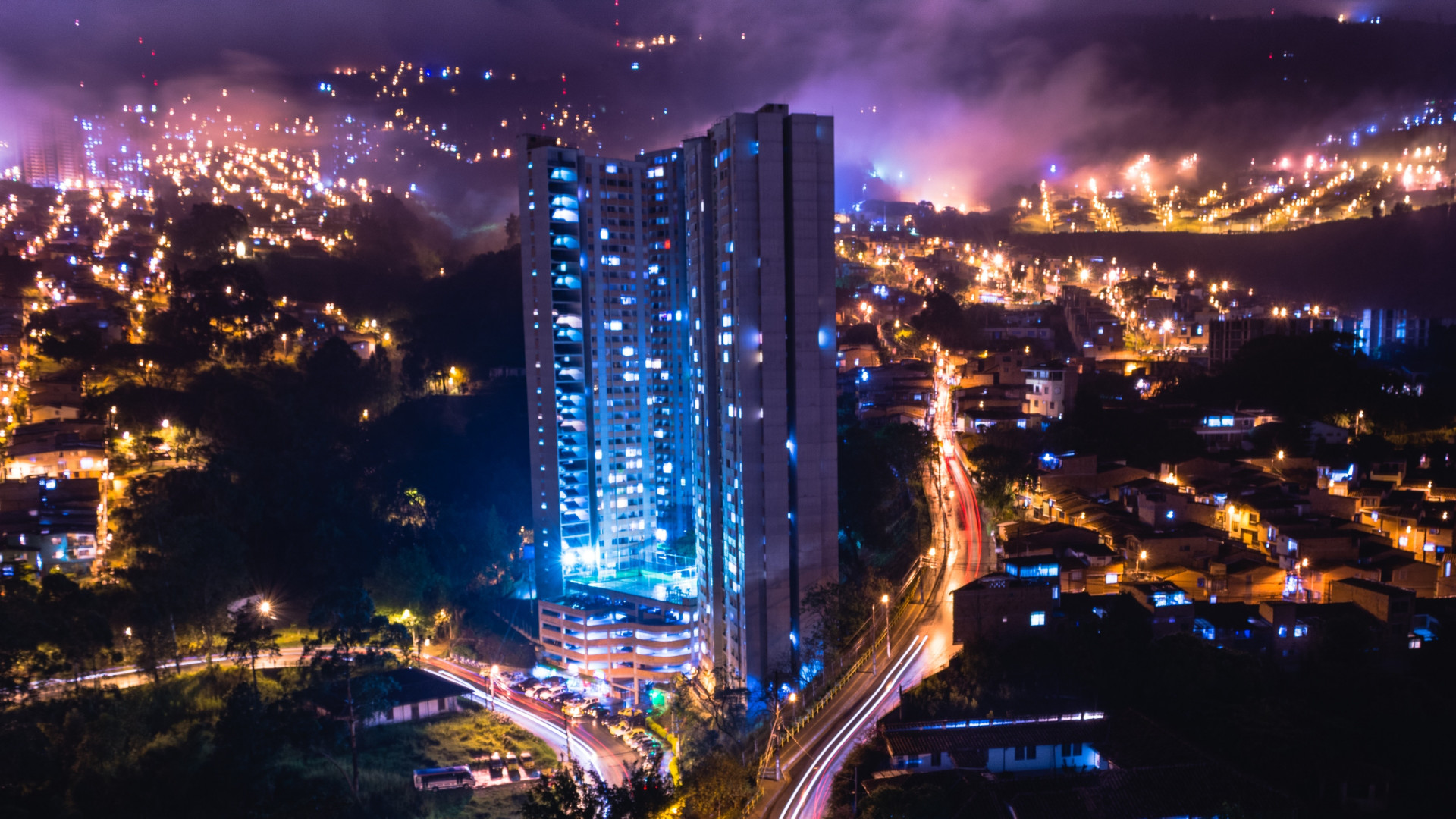 Night City Lights Wallpaper Hd - HD Wallpaper 