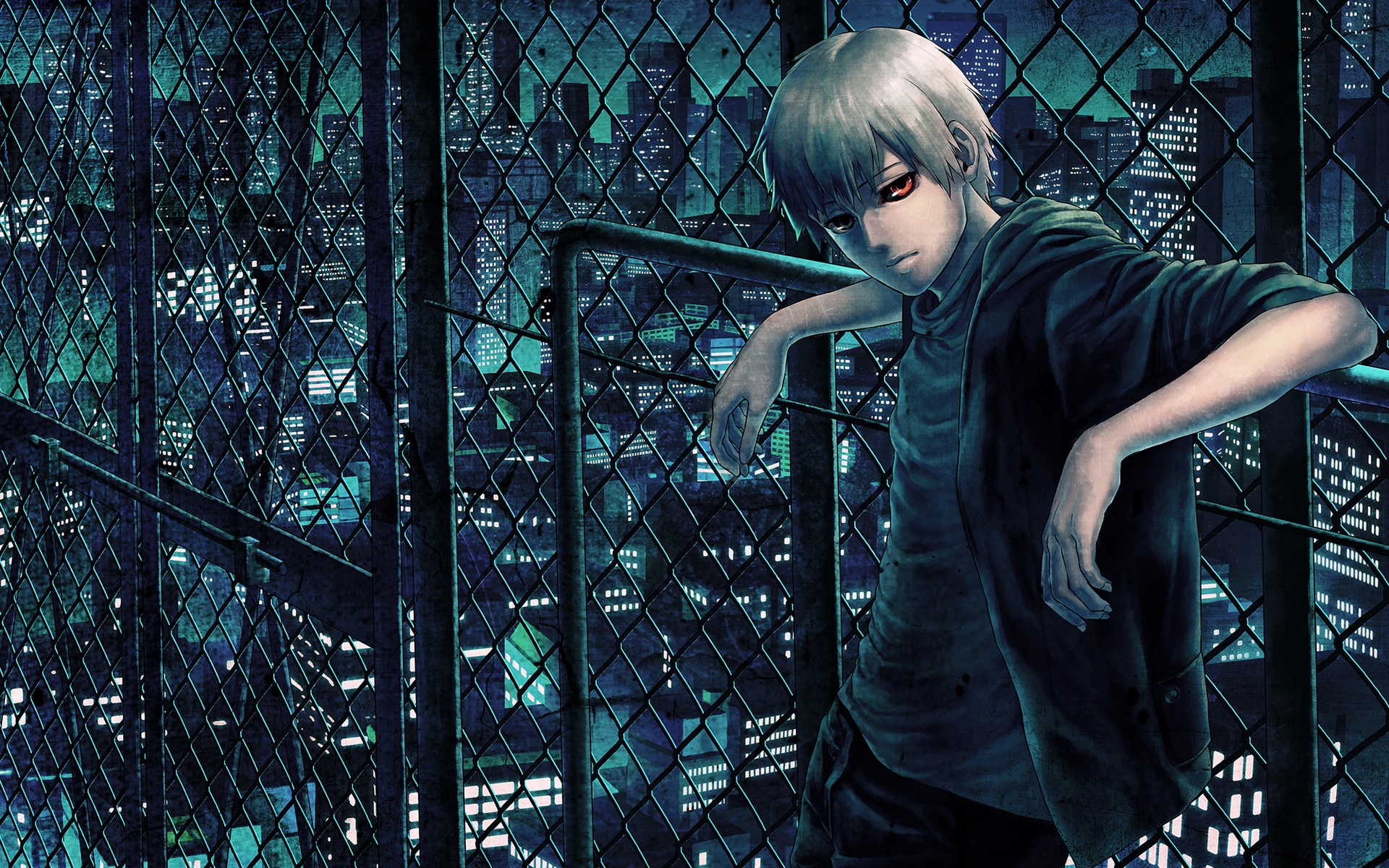 Wallpaper Tokyo Ghoul, Red Eyes Anime Boy - HD Wallpaper 