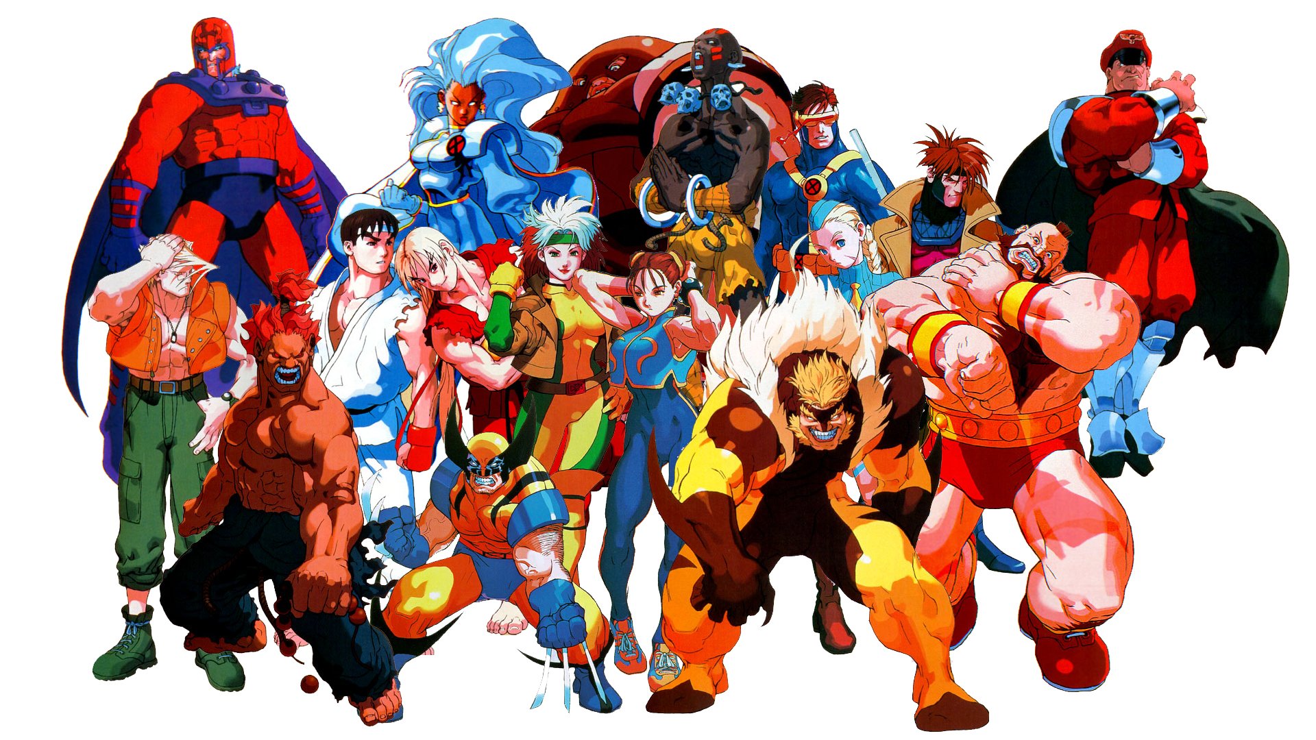Street Fighter Game Wallpaper Hd - Xmen Vs Street Fighter Art - HD Wallpaper 