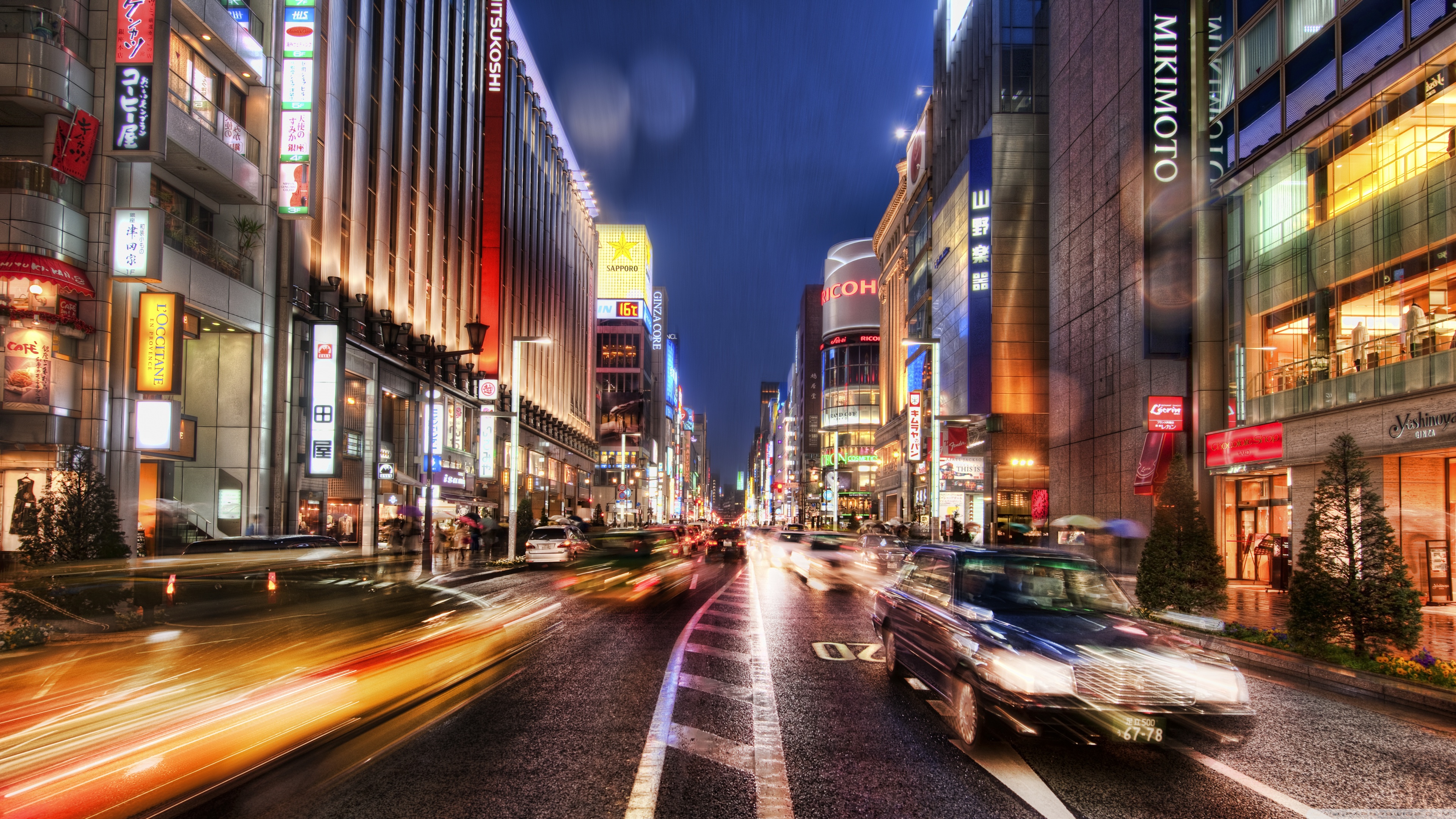 Tokyo Street View Night - HD Wallpaper 