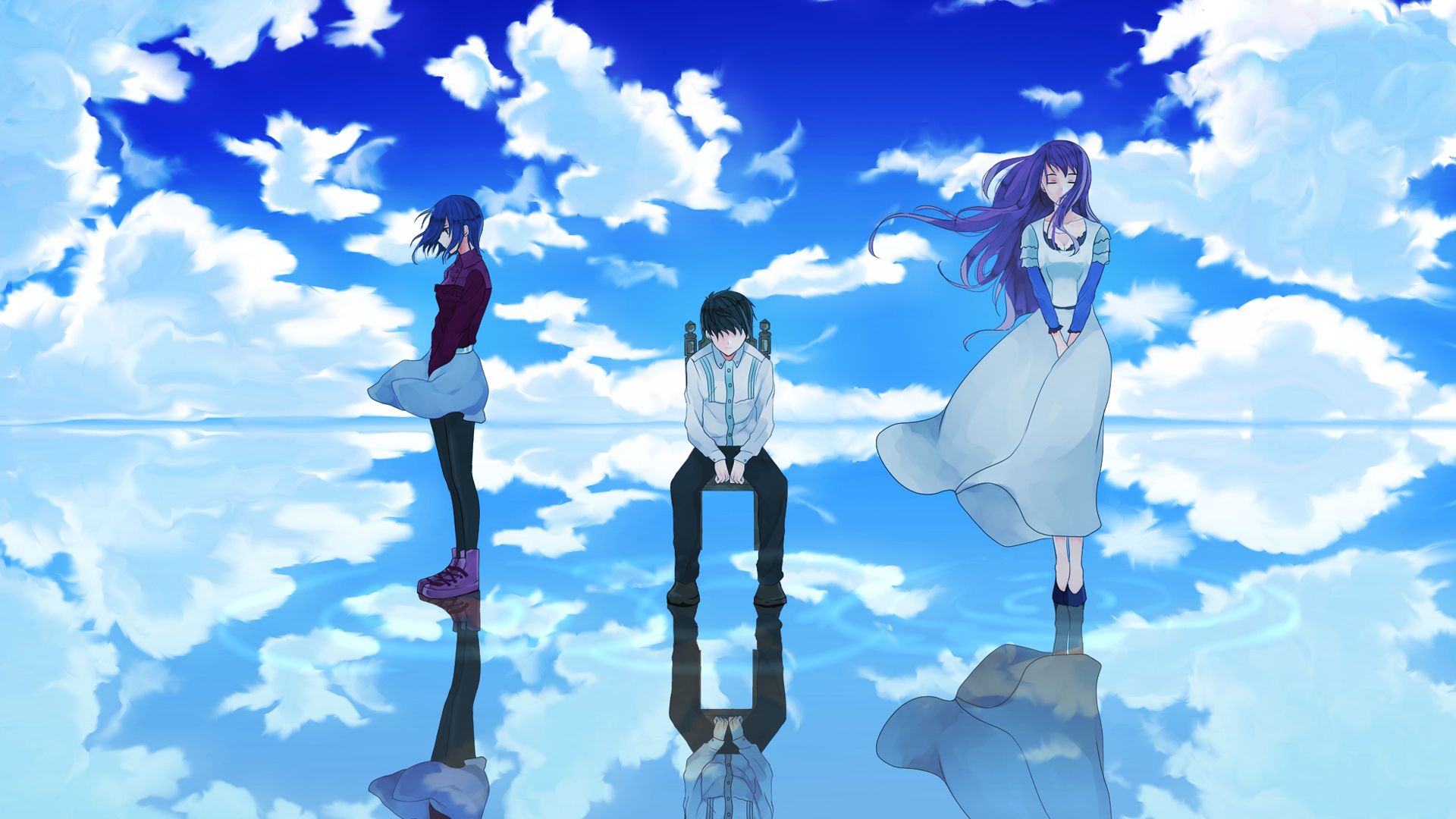 Salar De Uyuni Anime - HD Wallpaper 
