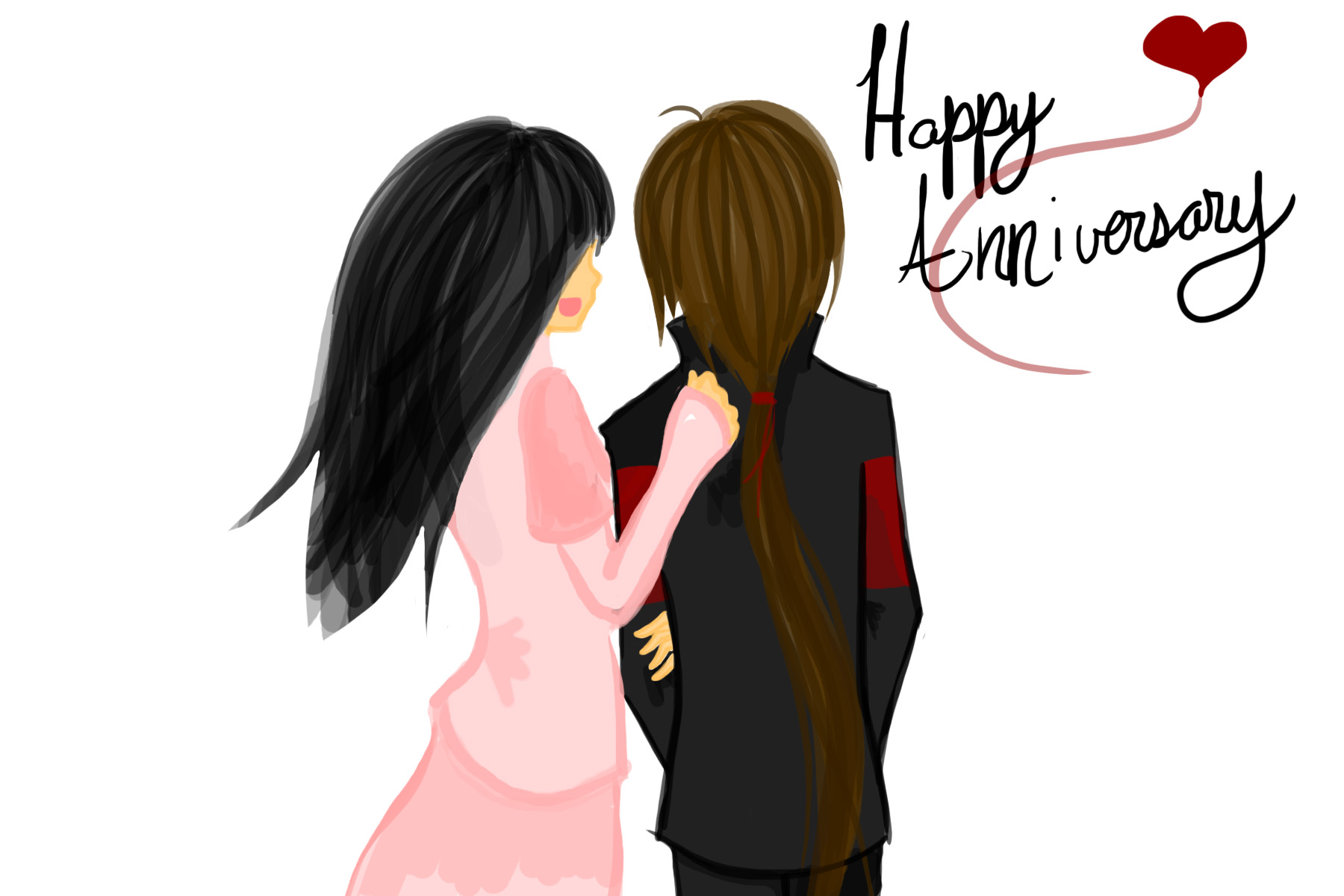 Happy Anniversary Couple Images Hd - HD Wallpaper 