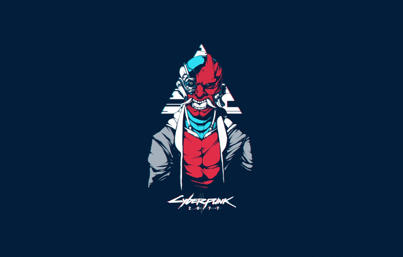 Photo Wallpaper Minimalism, The Game, Style, Fantasy, - Cyberpunk 2077 Wallpaper Samurai - HD Wallpaper 