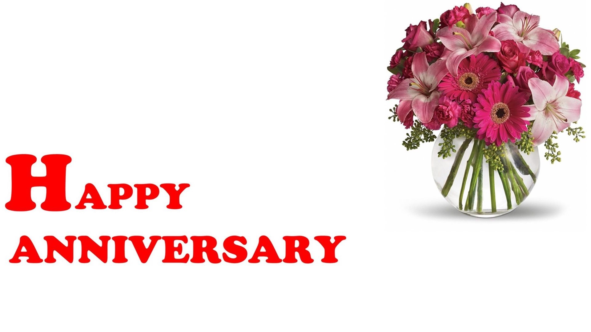 Happy Anniversary Hd Wallpaper - All Pink Flower Arrangements - HD Wallpaper 