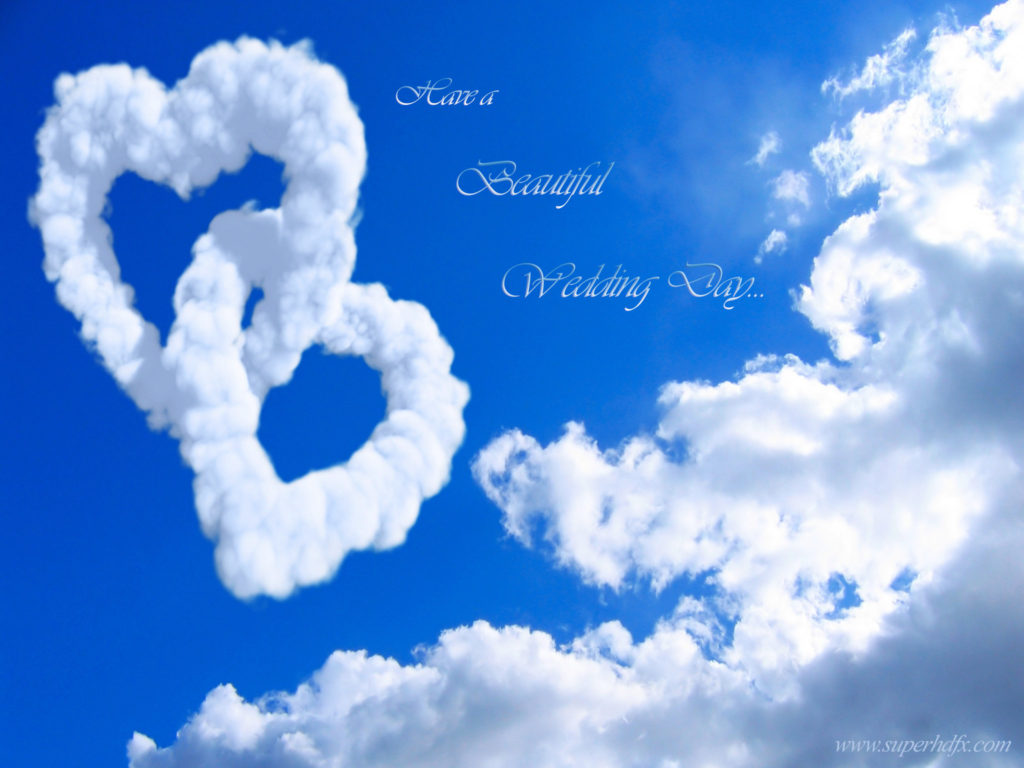 Wedding Day Wallpaper - Clouds Heart - HD Wallpaper 
