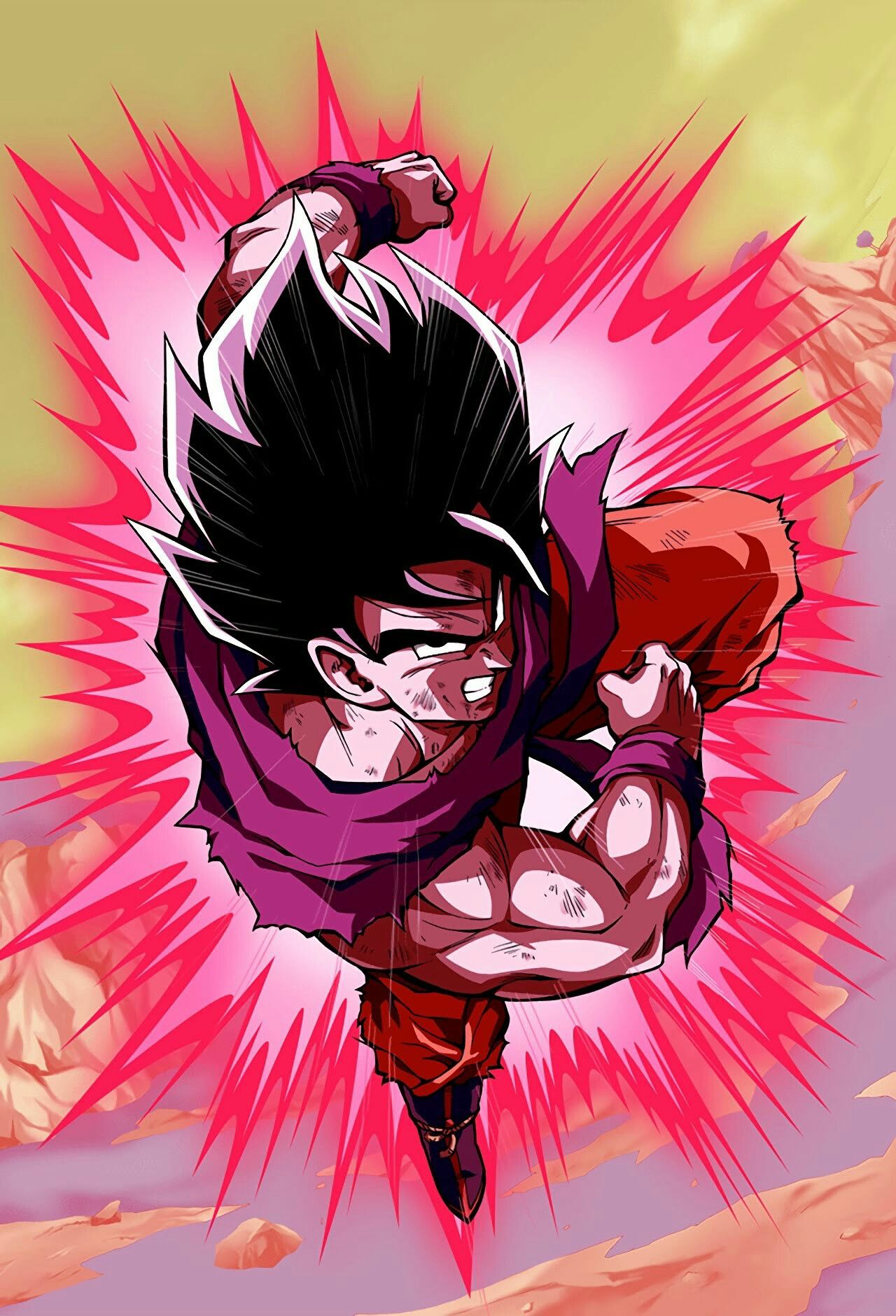 Goku Kaioken - HD Wallpaper 