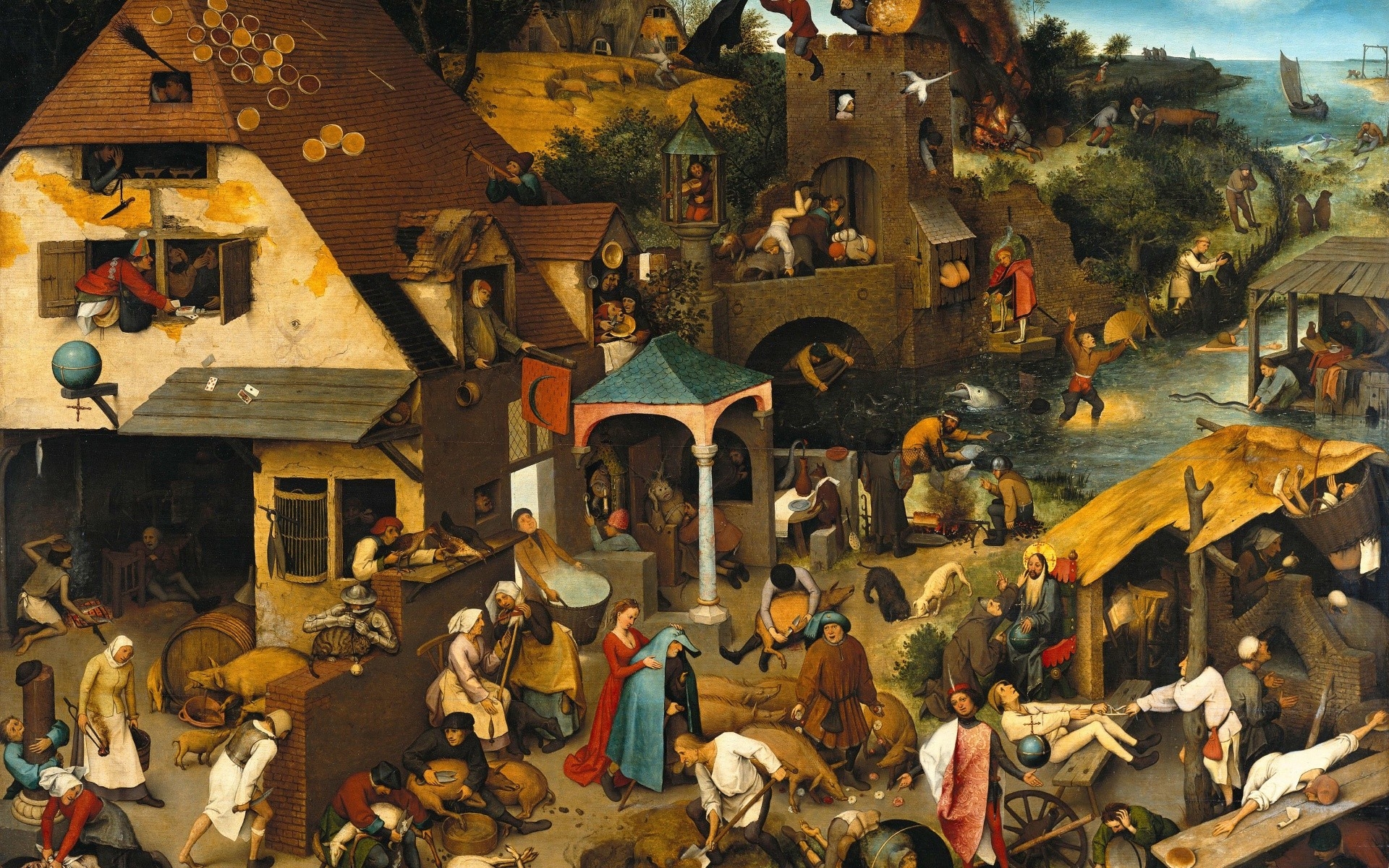 Matthew 7 13 Painting - HD Wallpaper 