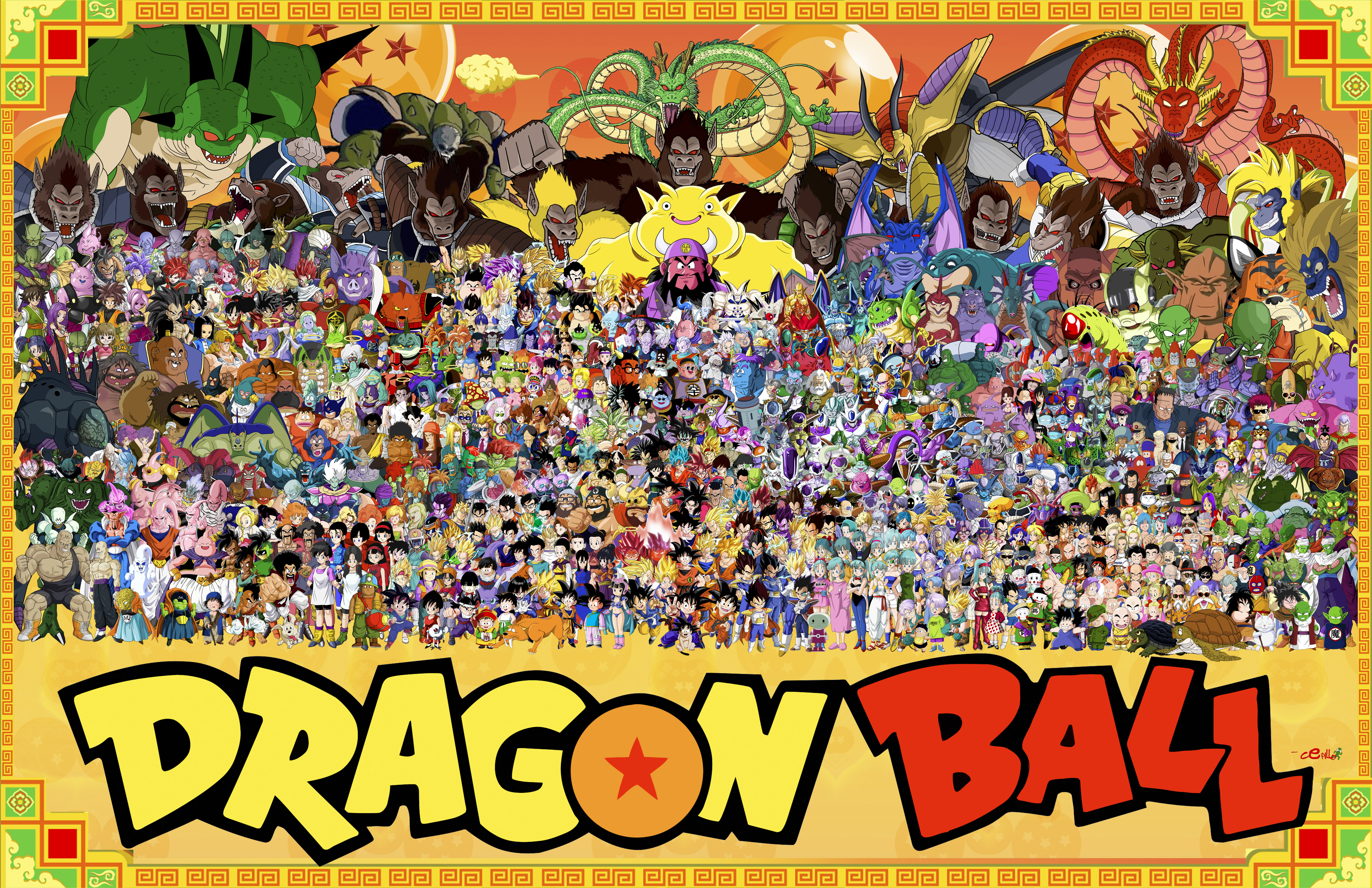 Dragon Ball Z Wallpaper All Characters - HD Wallpaper 