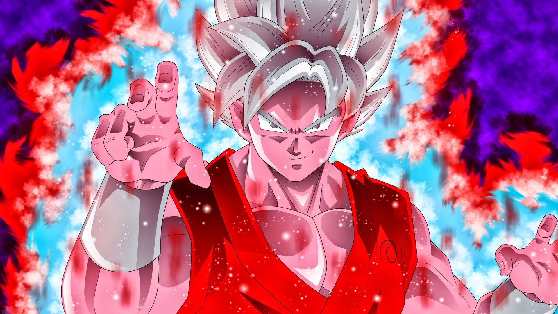 Goku Super Saiyan Desktop Wallpaper With Image Resolution - Goku Super Sayajin Blue Kaioken X10 - HD Wallpaper 