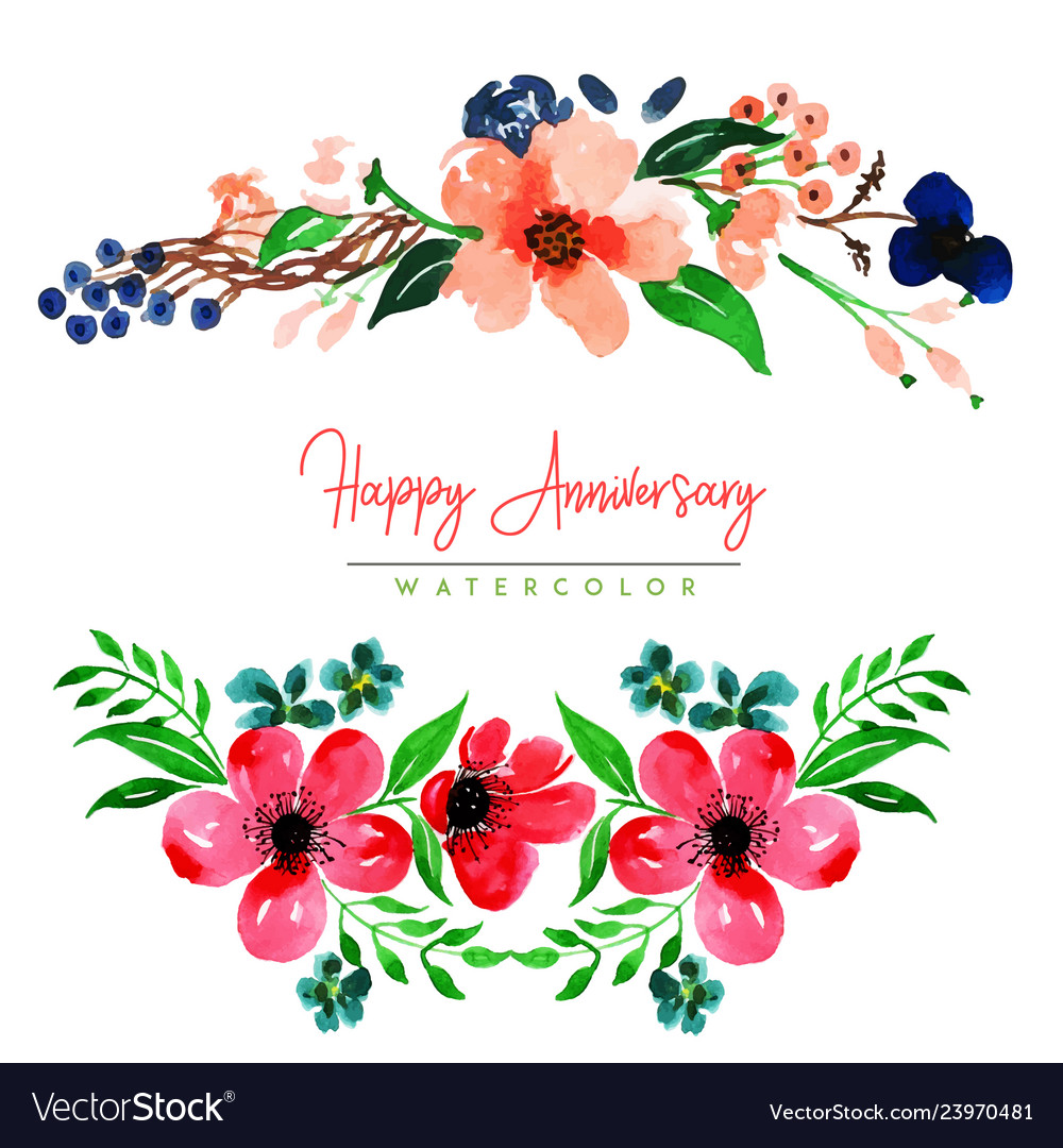 Happy Anniversary Watercolor - HD Wallpaper 