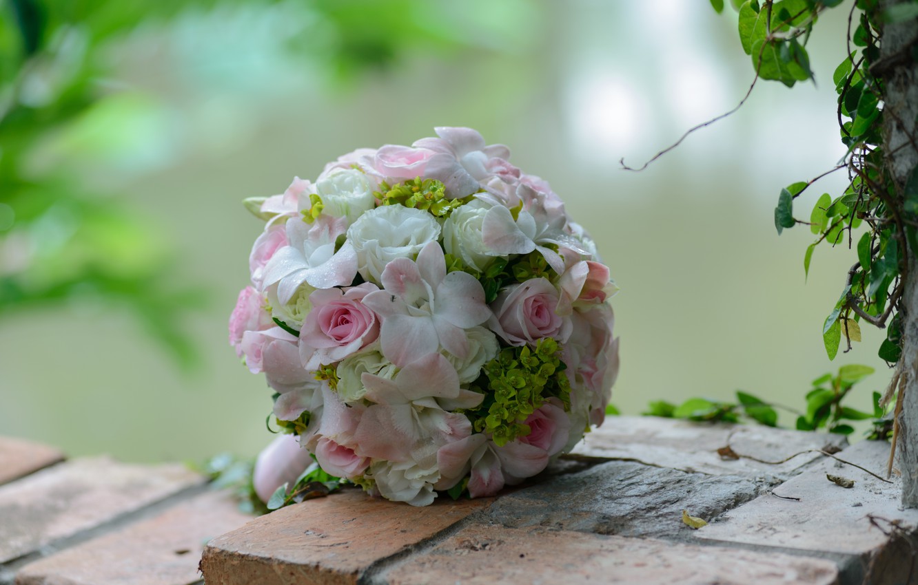 Photo Wallpaper Flower, Wedding Flowers, Wedding Day, - Huwelijk Bloemen - HD Wallpaper 