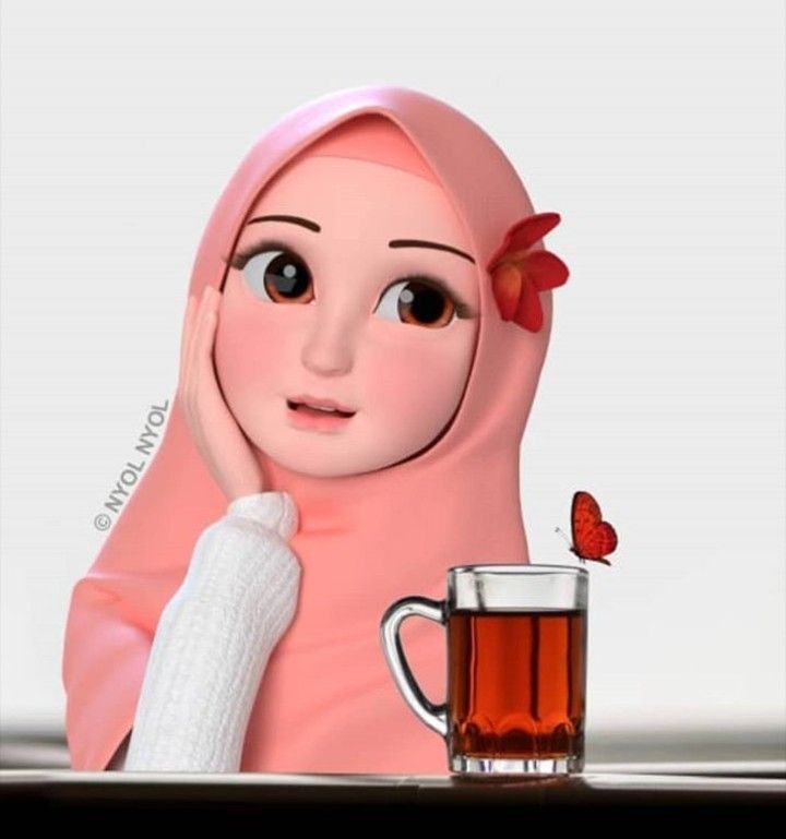 Kartun Muslimah Nyol Nyol - HD Wallpaper 