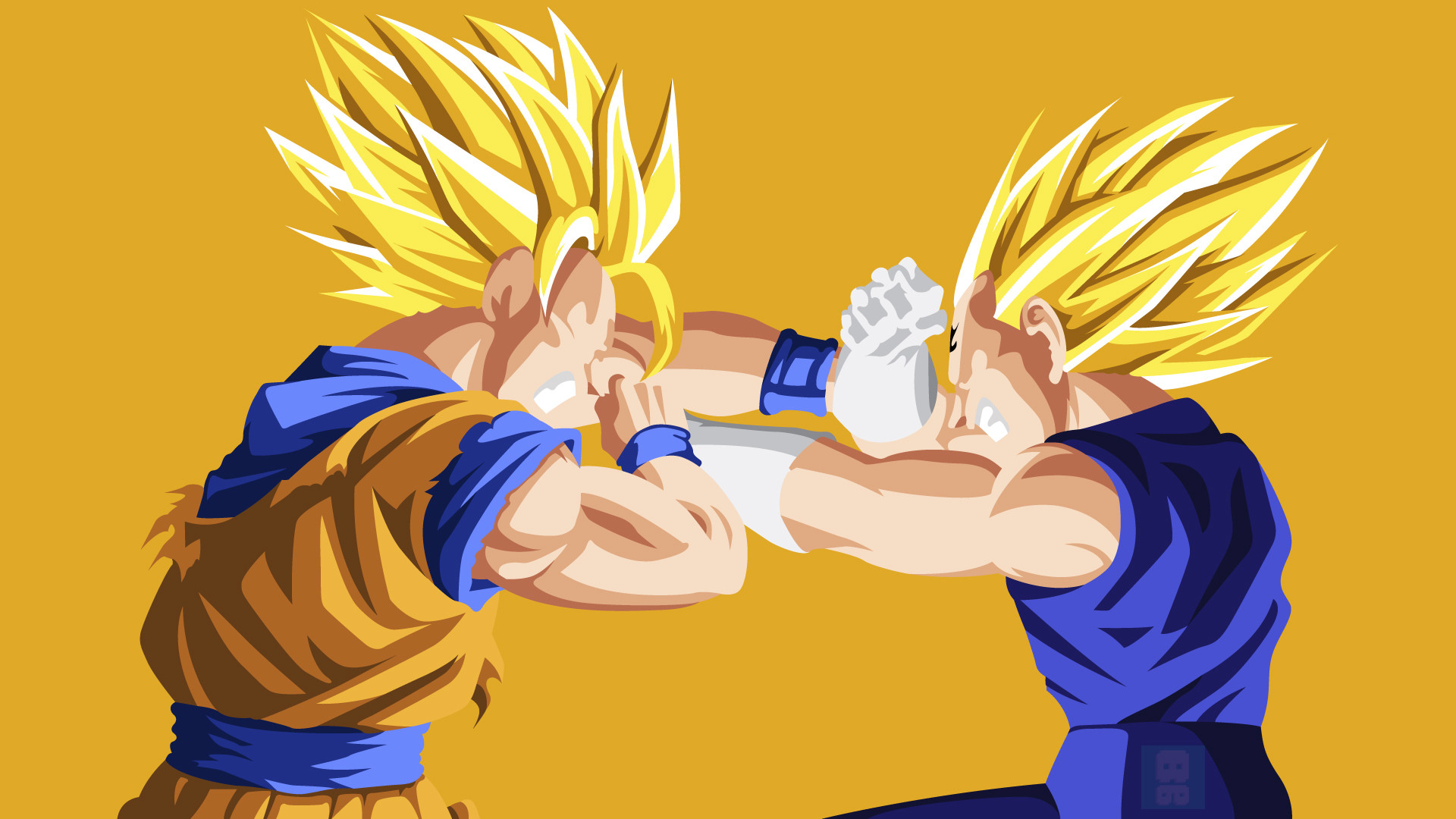 Goku And Vegeta Ssj White - HD Wallpaper 