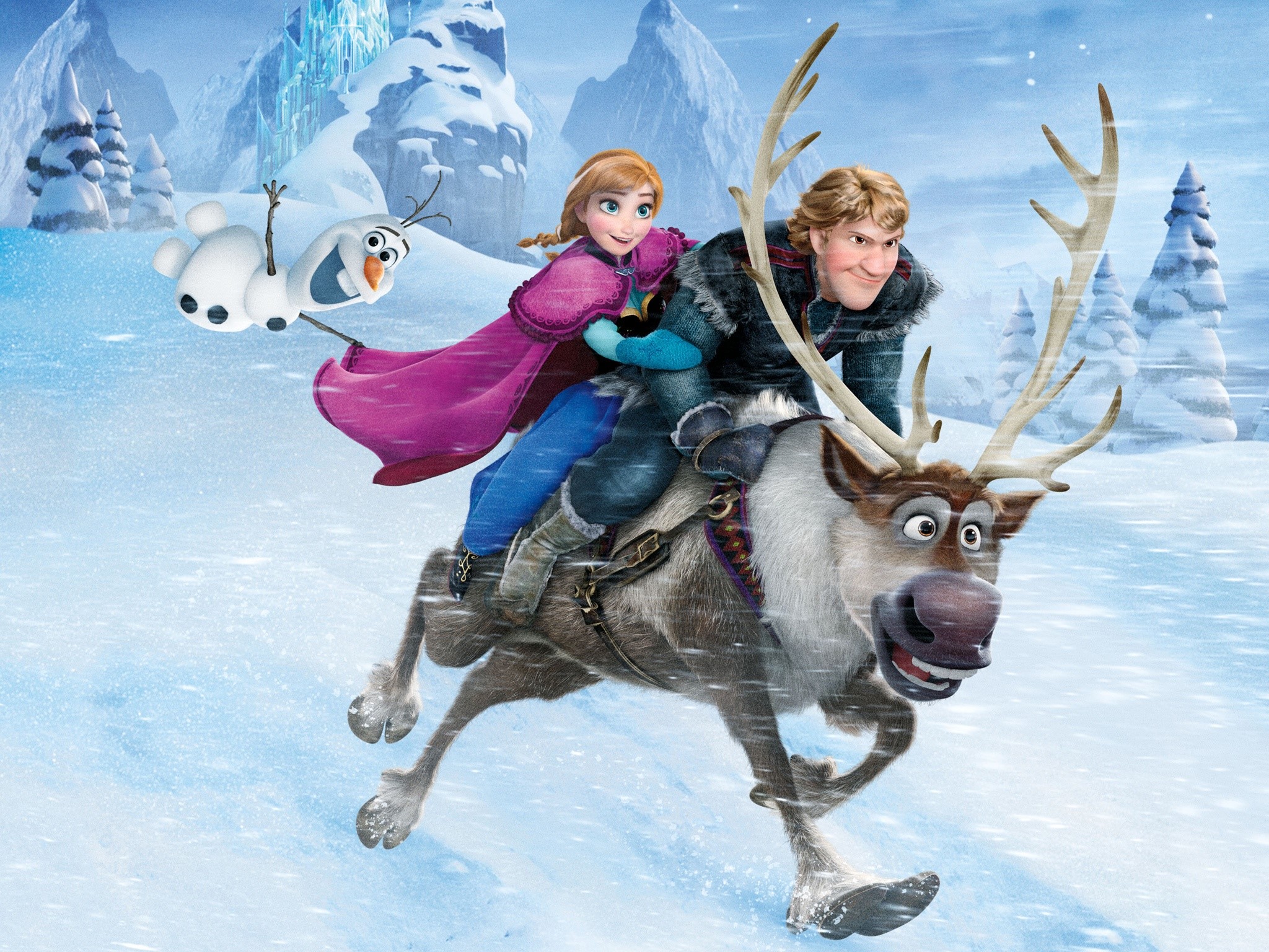 Frozen Anna Kristoff Olaf - HD Wallpaper 