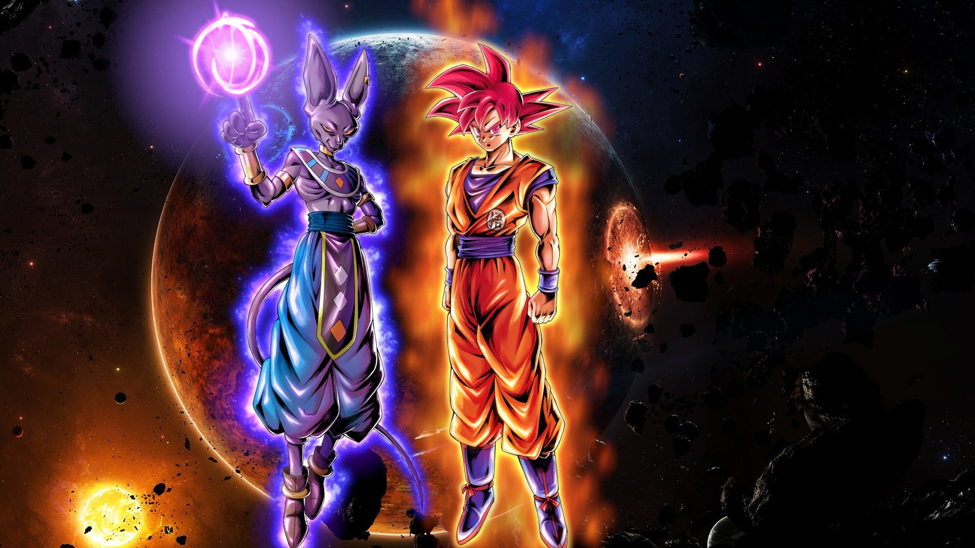 Goku Vs Beerus Wallpaper Hd - HD Wallpaper 